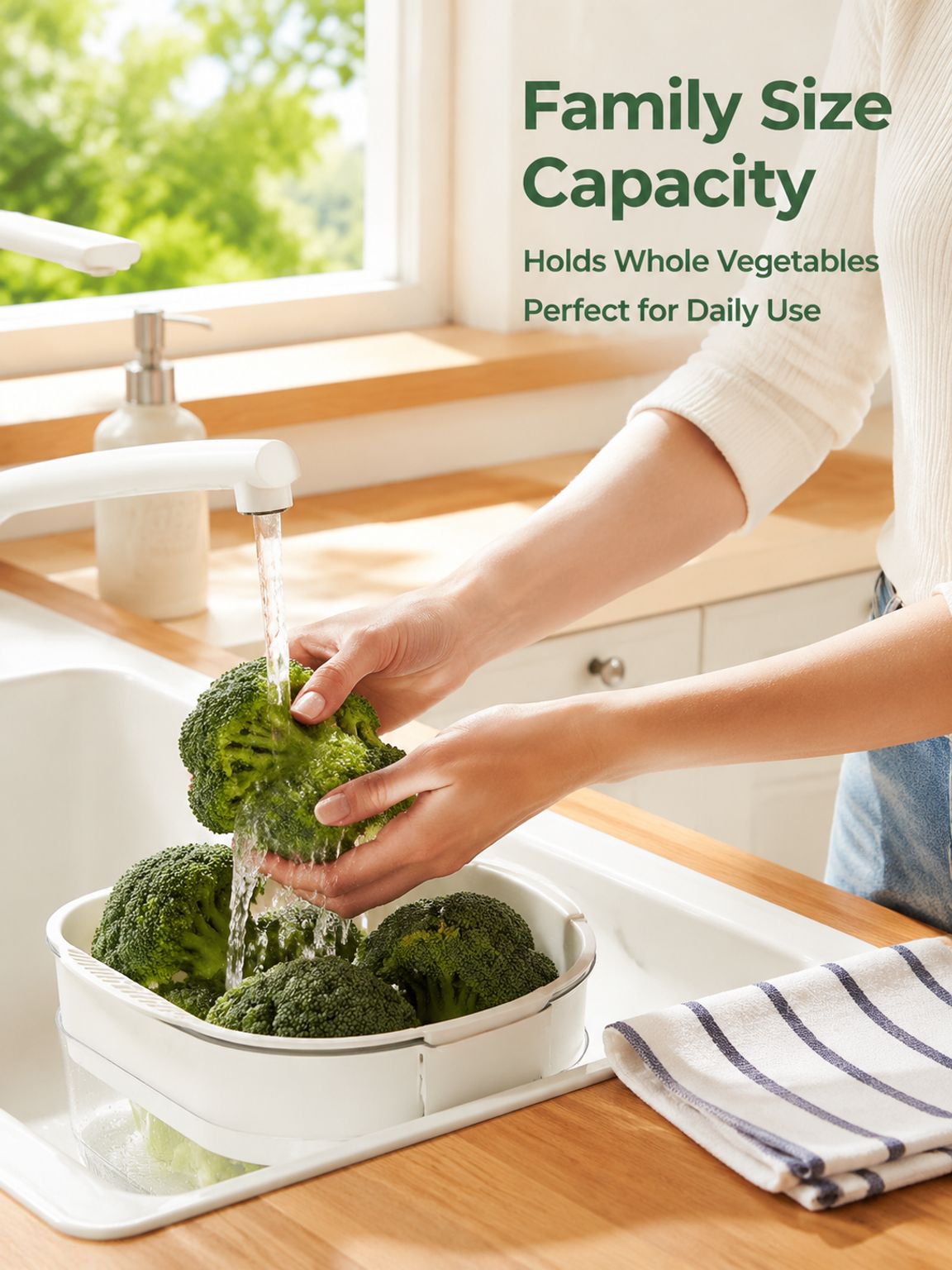 Double-Layer Produce Drain Basket