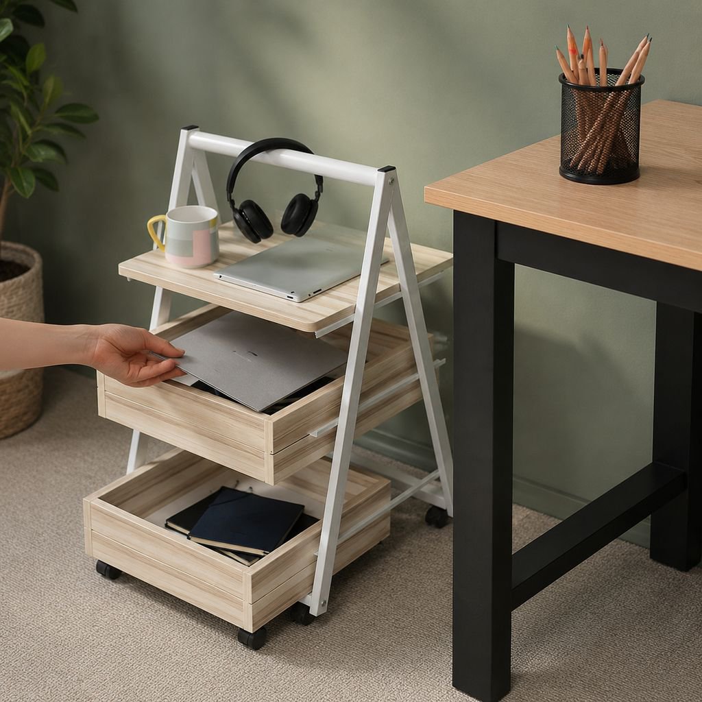 Modern Simple Mobile File Cabinet Coffee Table