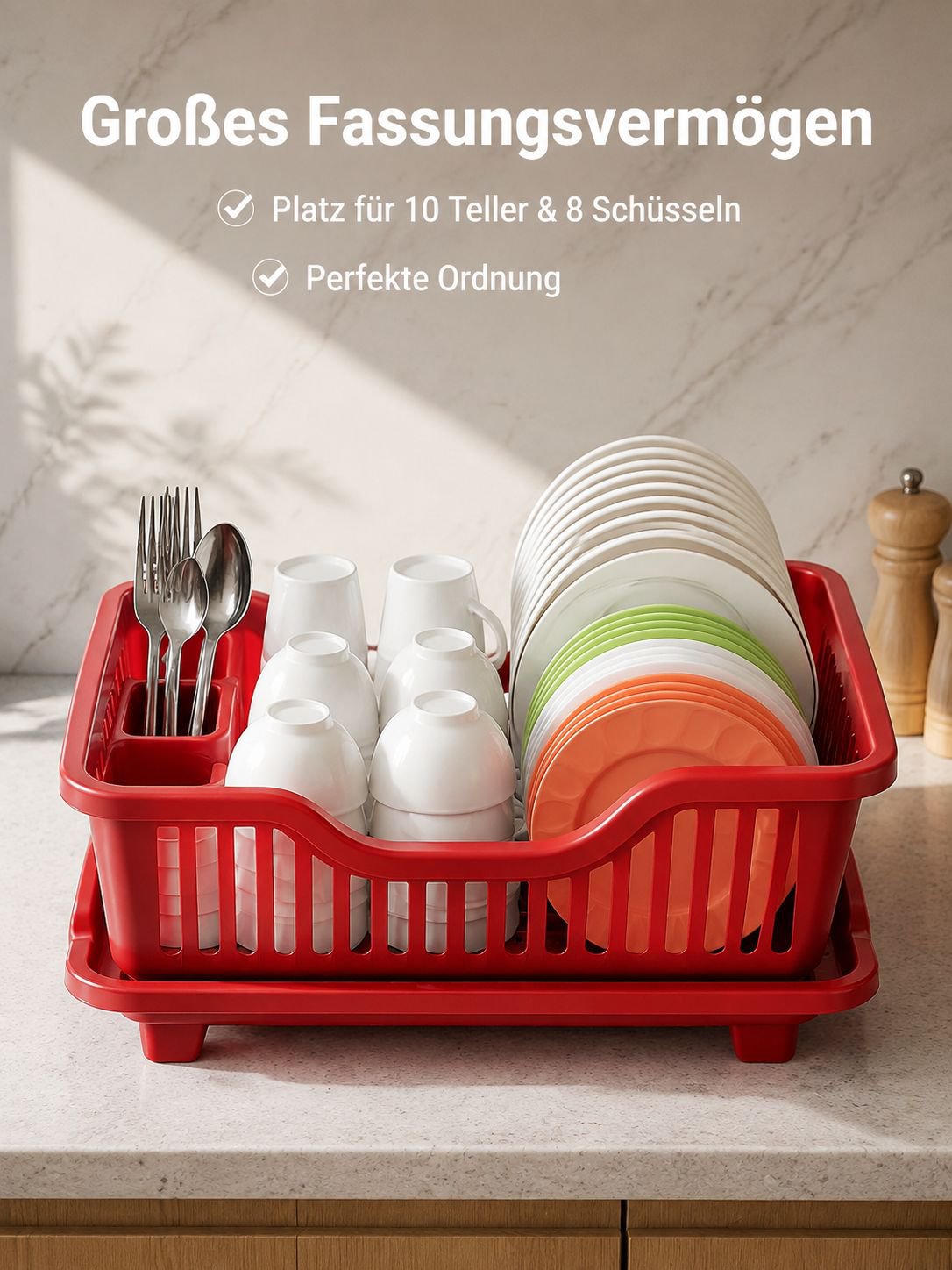Stilvoller Geschirrständer für ordentliche Küche