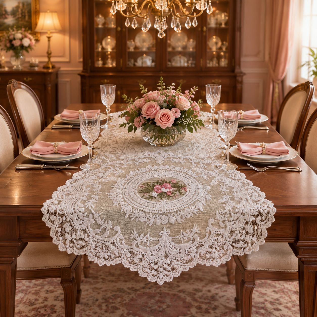 JMY - French Lace Tablecloth Placemat