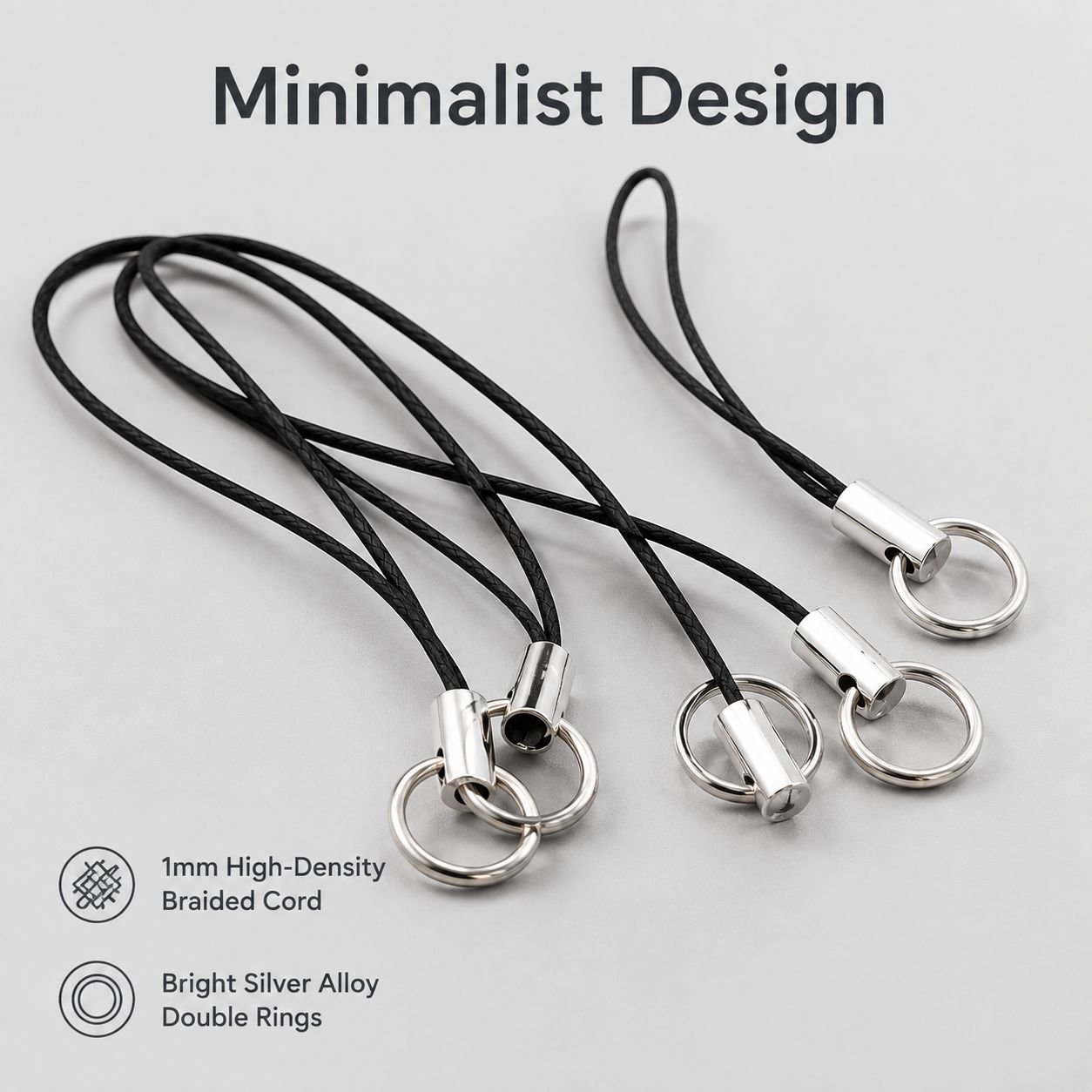DIY Handmade Jewelry Double Ring Mobile Phone Rope Mobile Phone Accessories Jewelry Pendant Rope Jew