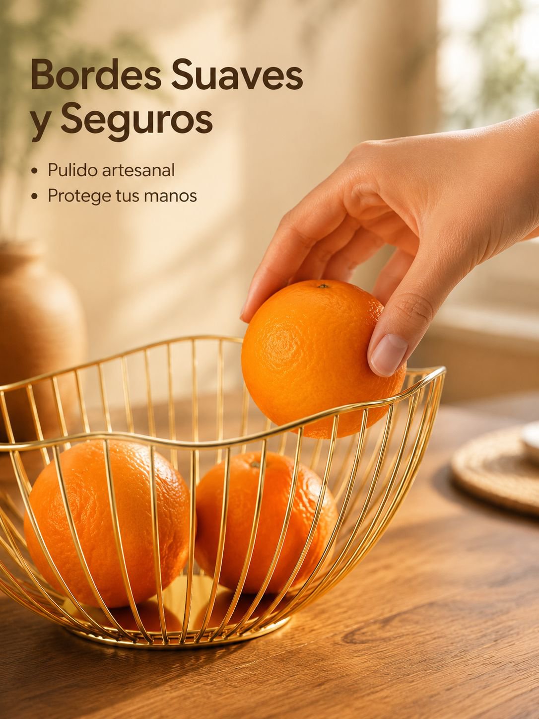 Plato de fruta de hierro forjado con hojas de loto