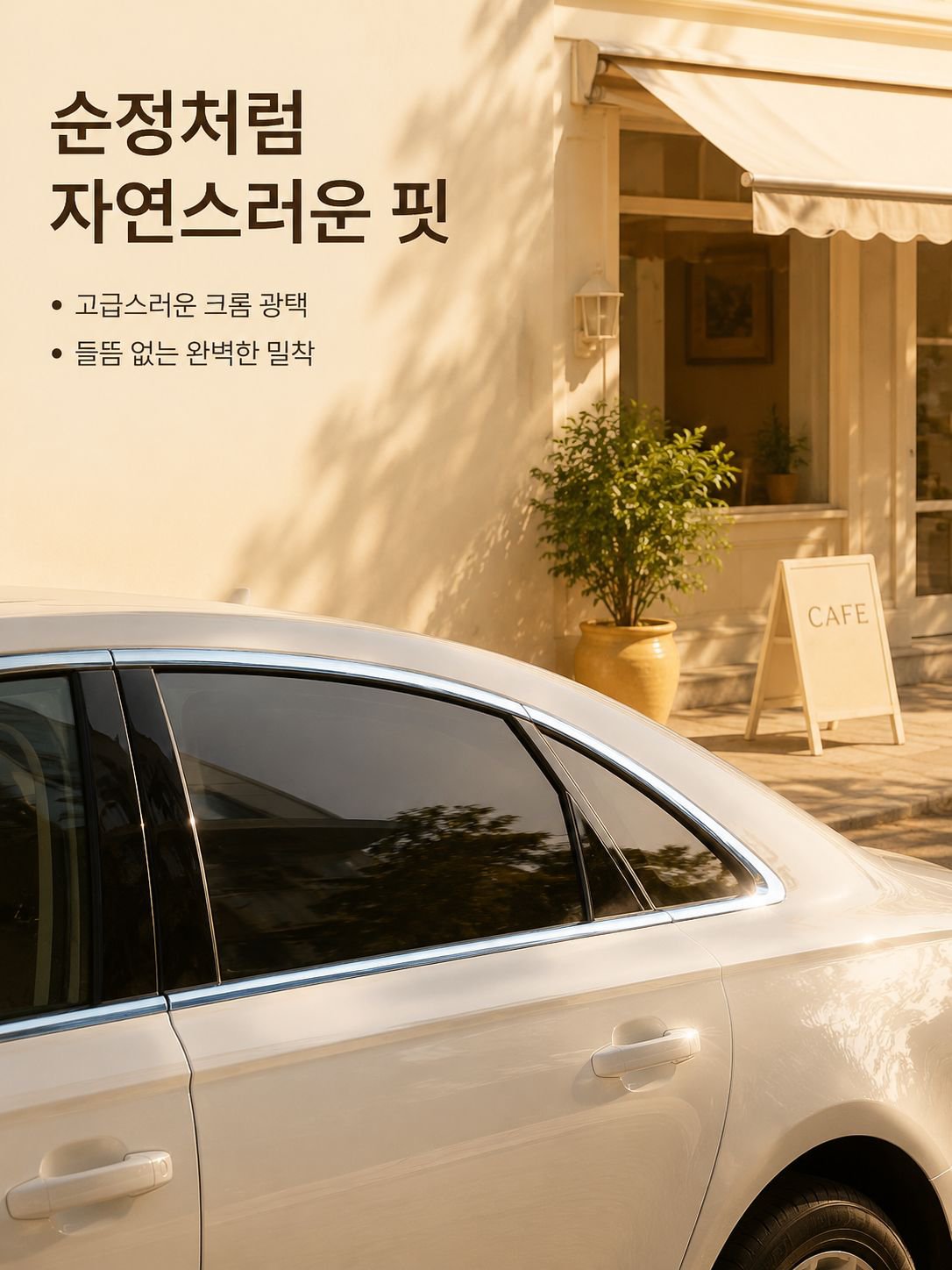 자동차 창문 공용 장식 크롬 몰딩