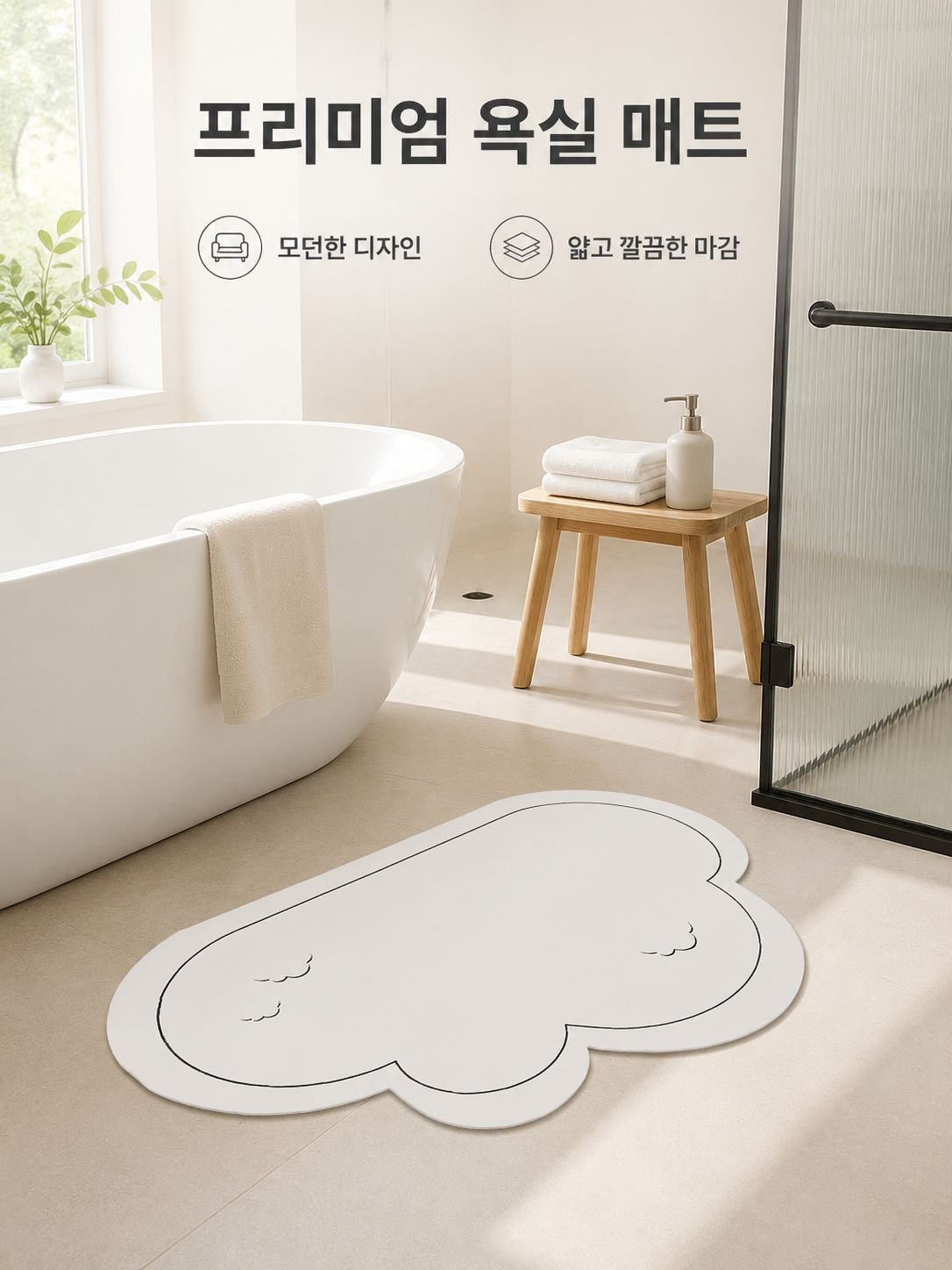 미끄럼 방지 화장실 흡수 매트