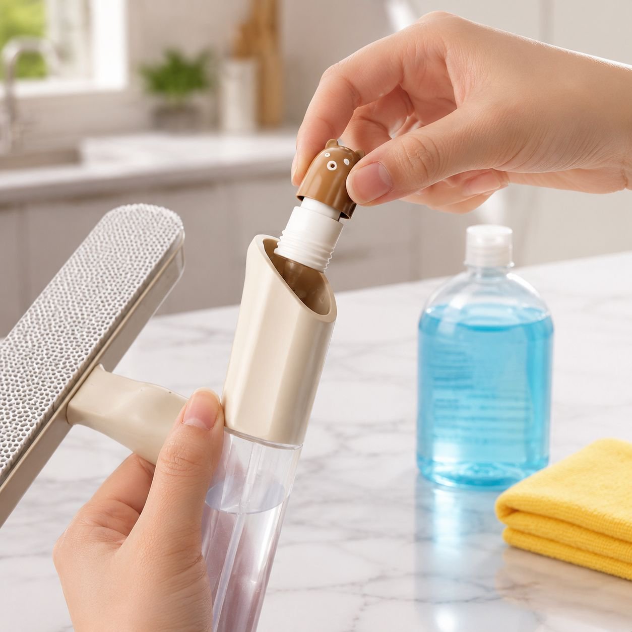 Easy-to-Use Refillable Glass Squeegee with No Water Marks