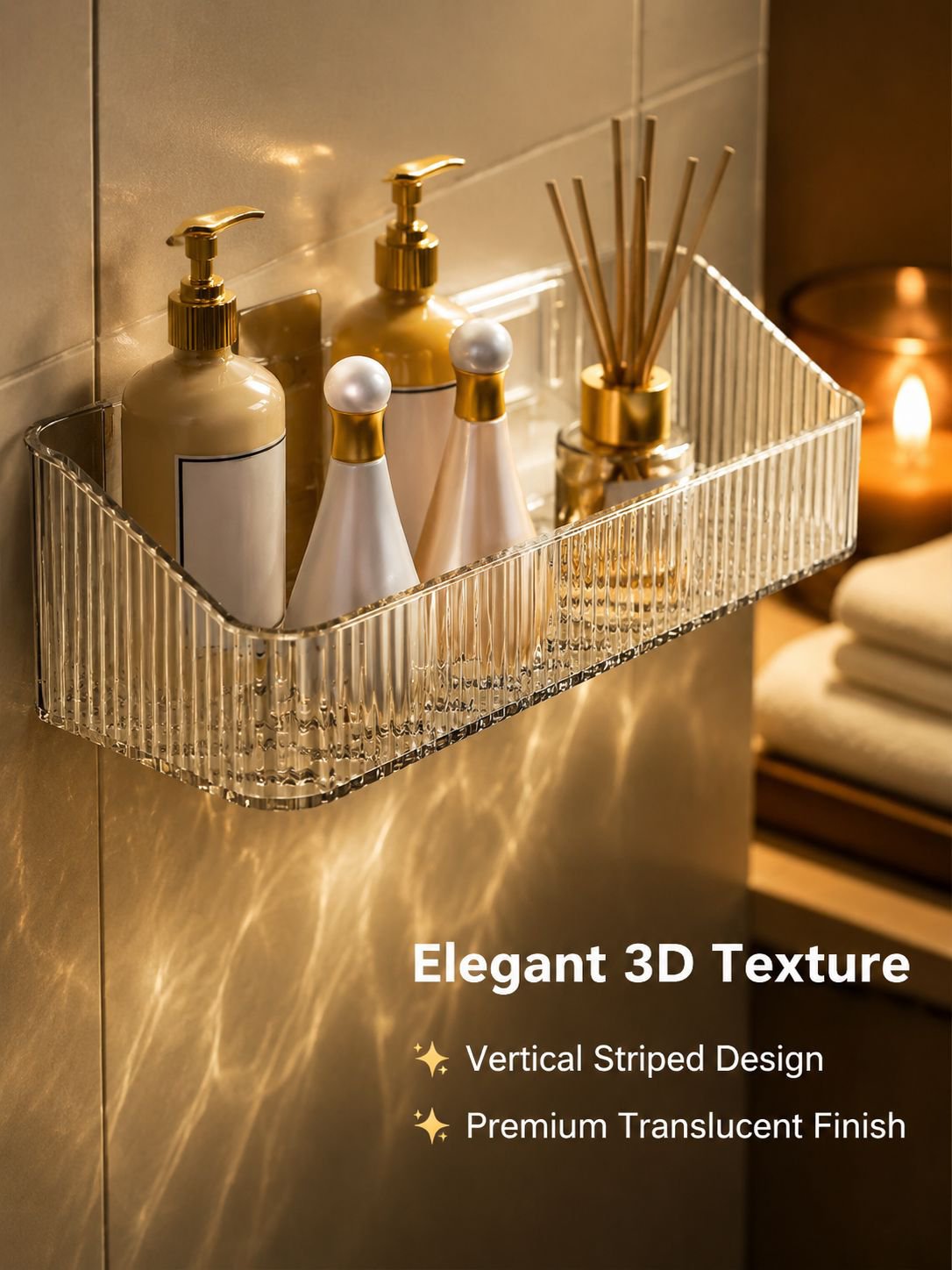 Transparent Drainage Multi-Functional Bathroom Storage Shelf