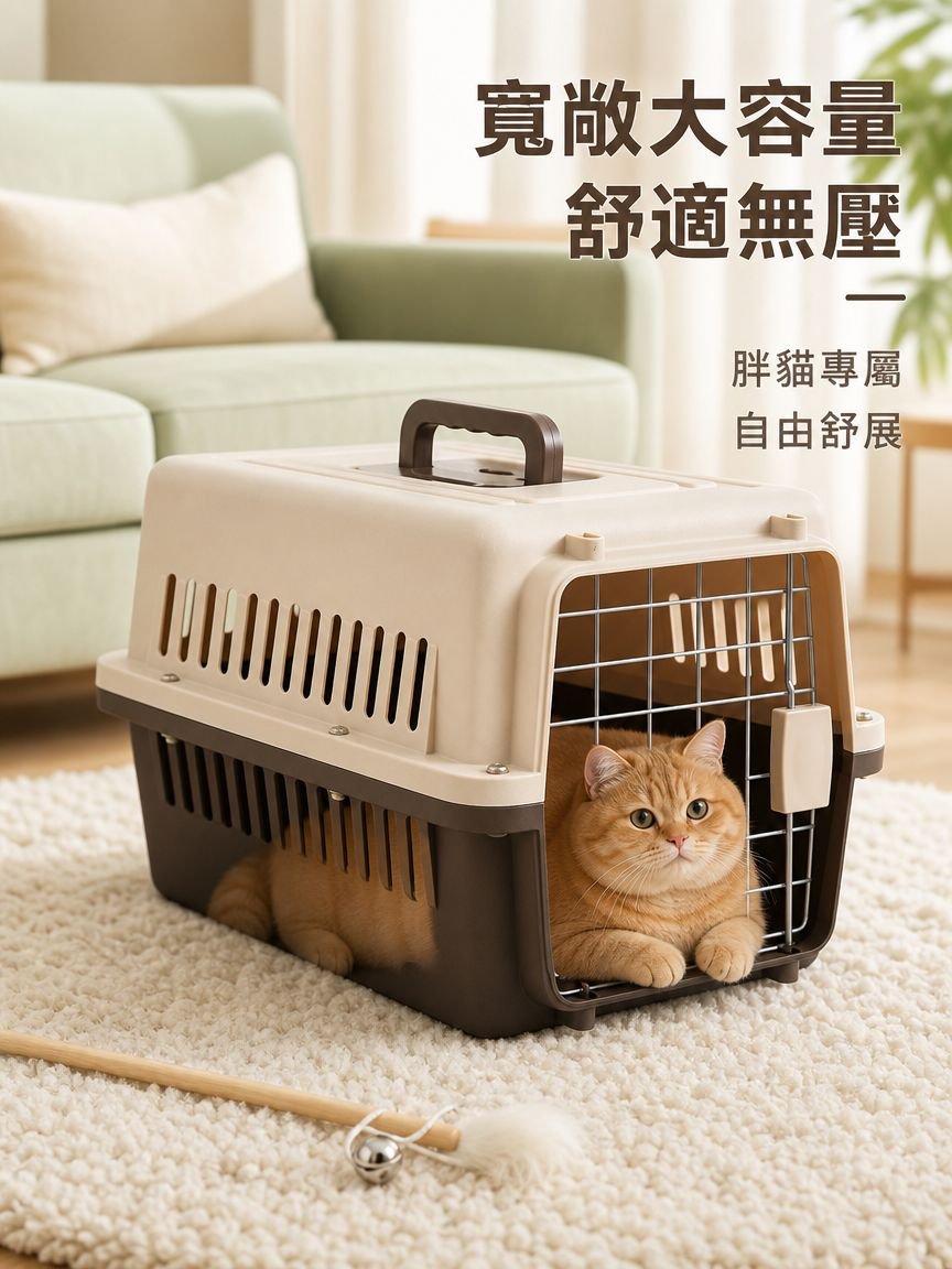 大容量貓狗運輸箱