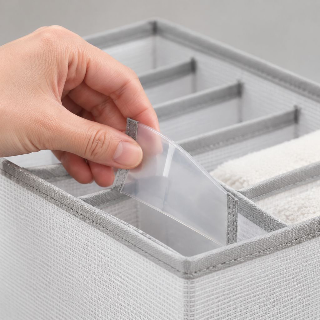 Transparent Mesh Fabric Storage Box