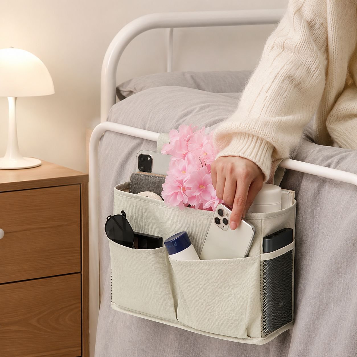 Multi-Pocket Storage Organizer for Sofa Chair, Suitable for Elderly and Strollers