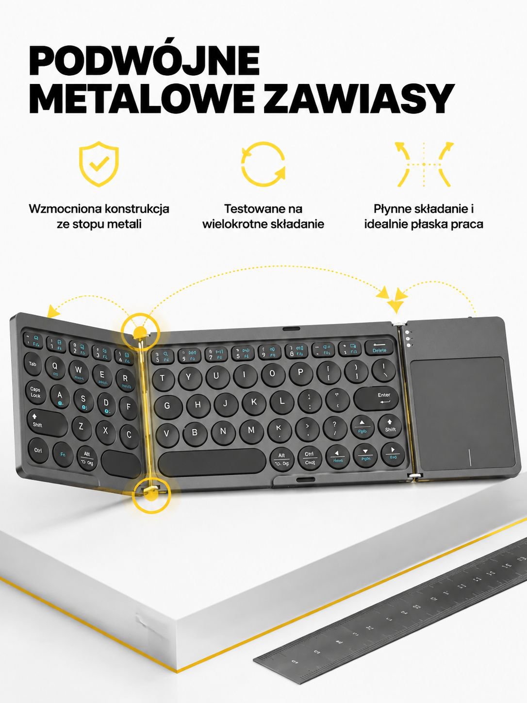Klawiatura Bluetooth połączona z tabletem