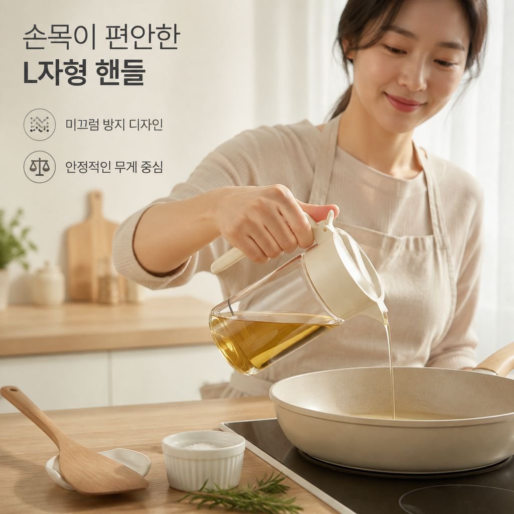 두꺼운 방수 대용량 가정용 유리 오일병