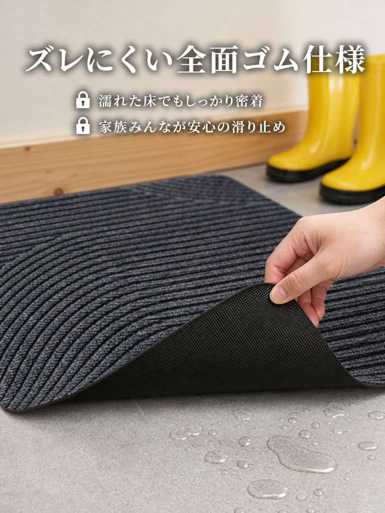 滑り止め処理済み床マット