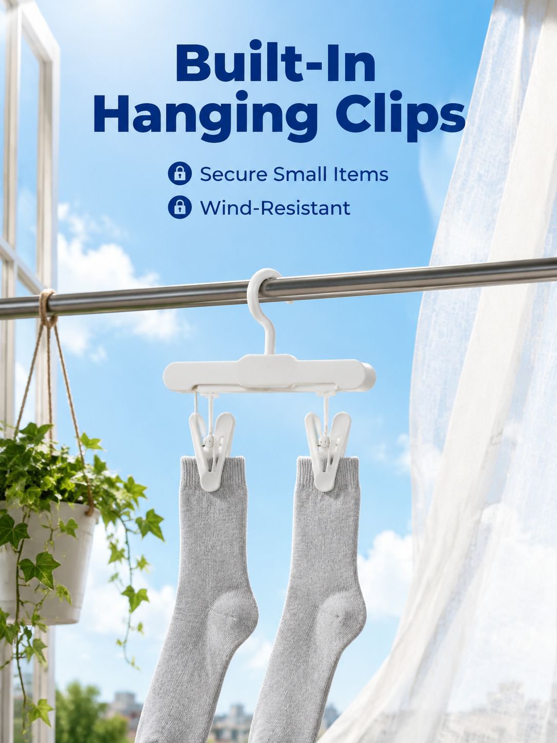 Seamless folding clothes hanger