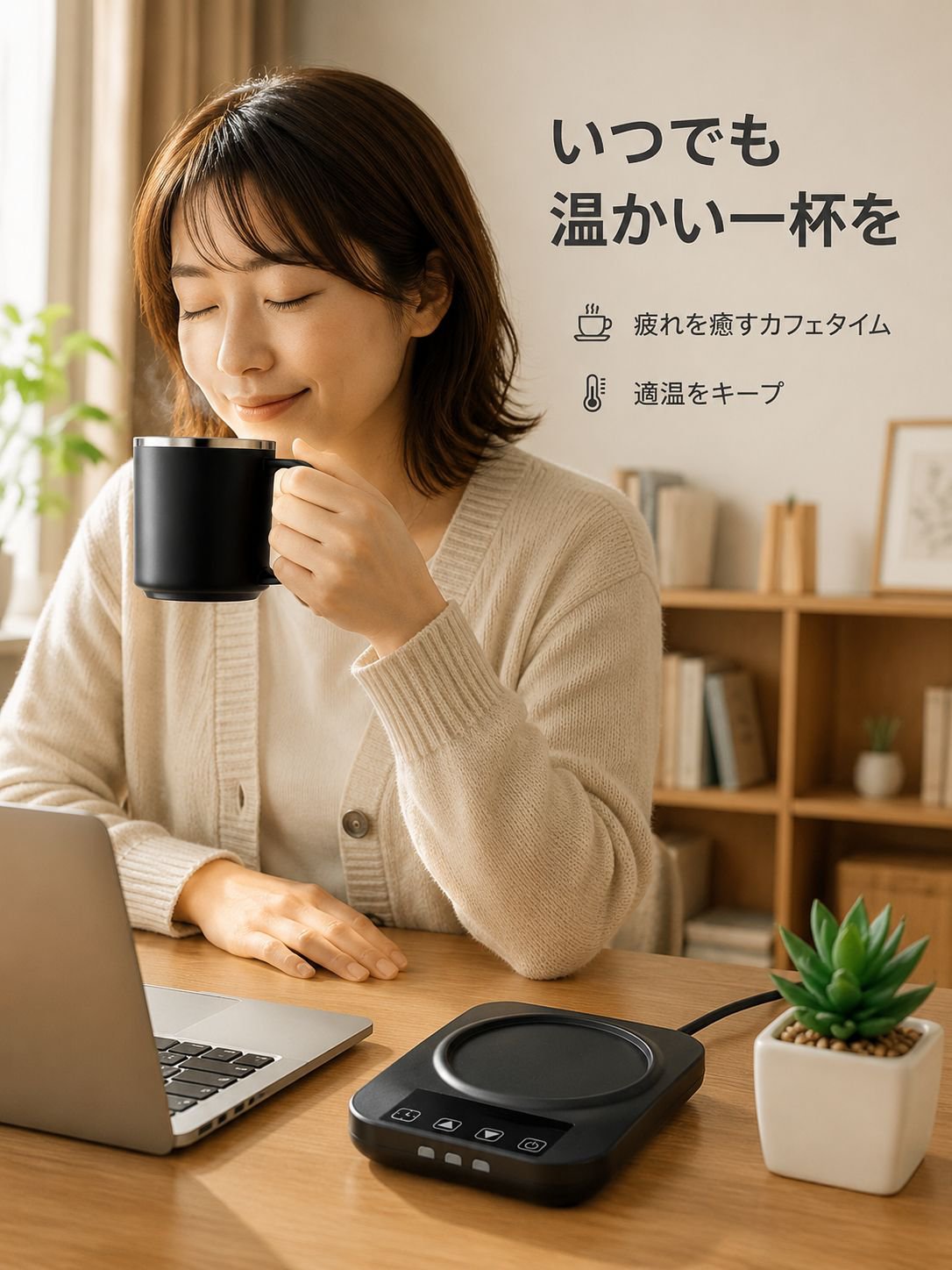 高級感のあるステンレス製コーヒーマグカップ