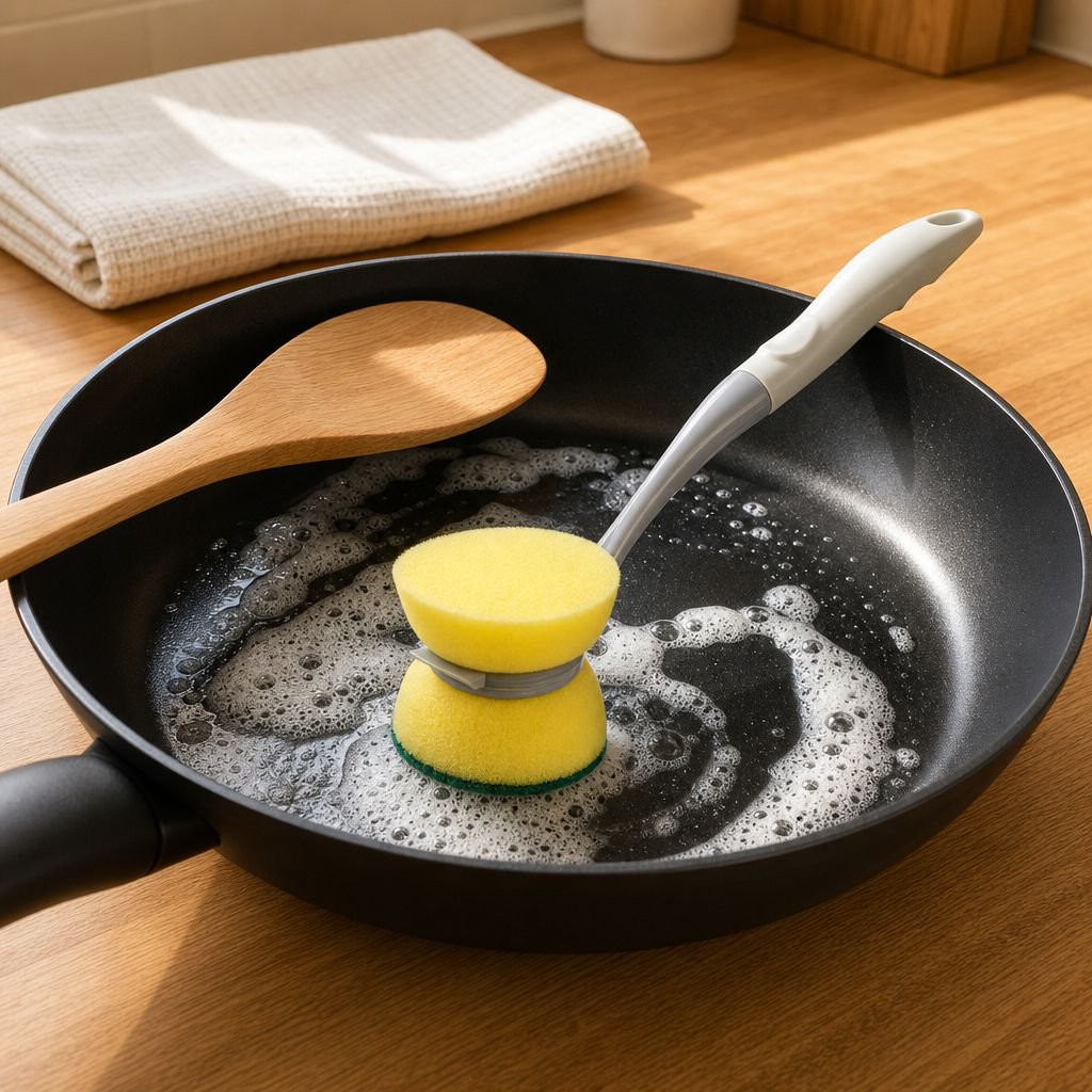Multi-purpose dish brush for pots, pans, and dishes