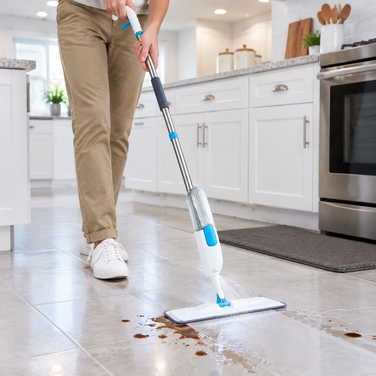 Hands-Free Spray Microfiber Mop for Home Floor Cleaning, Customizable Logo