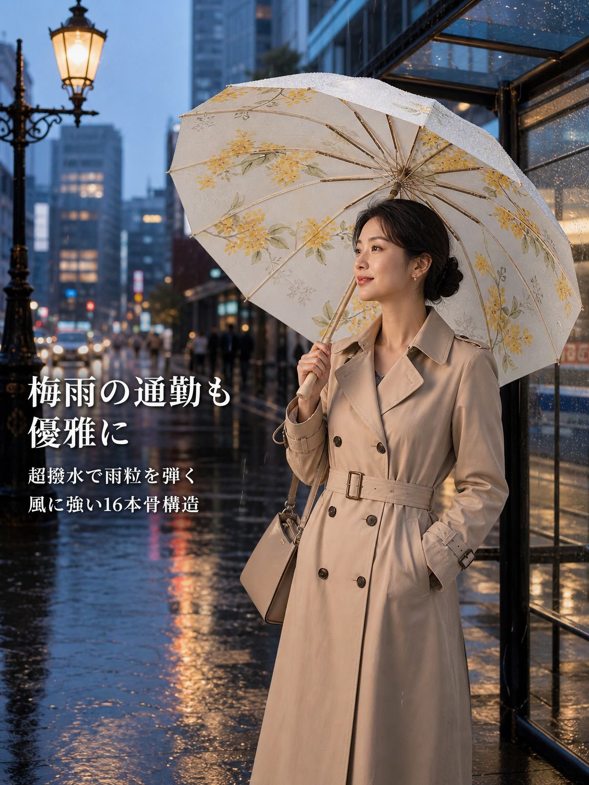 INS風おしゃれUVカット屋外用晴雨兼用パラソル