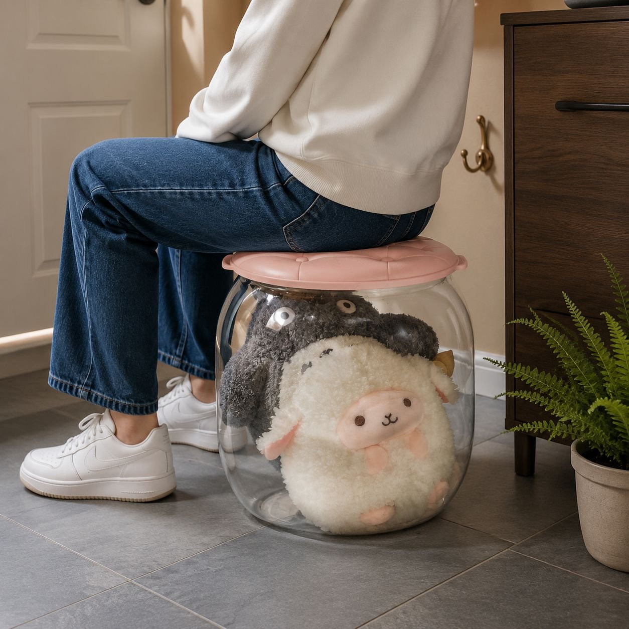 Soft and stylish toy chest for living room