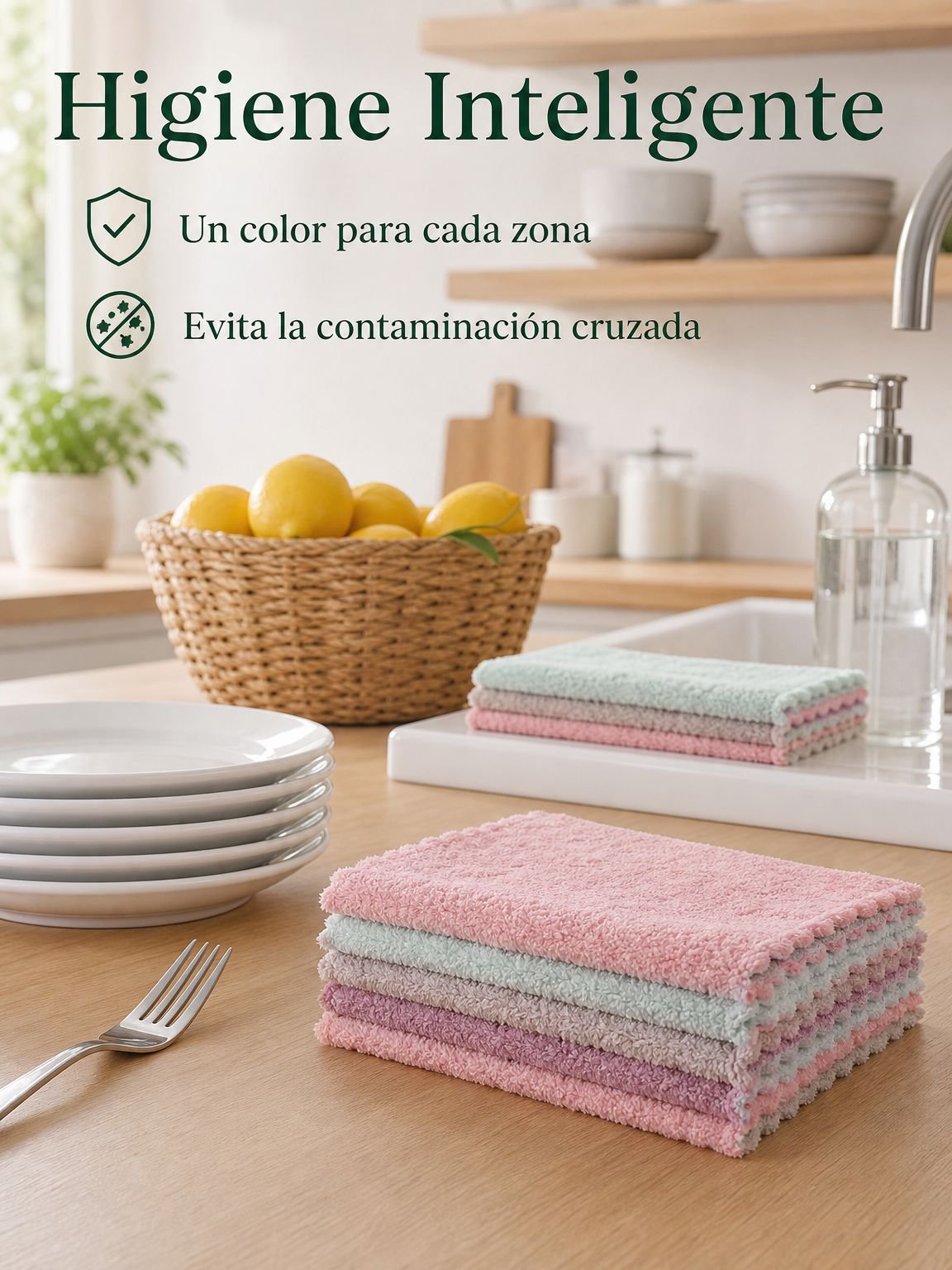 Toalla de limpieza de microfibra de coral