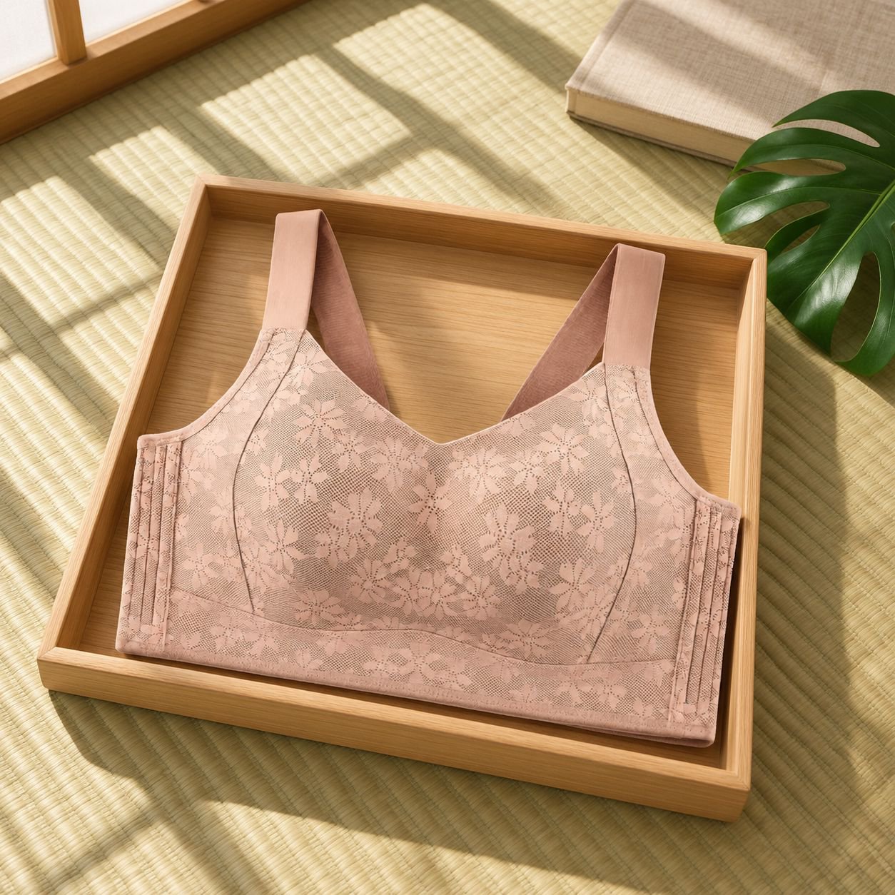 女性用夏物薄手シームレスブラ