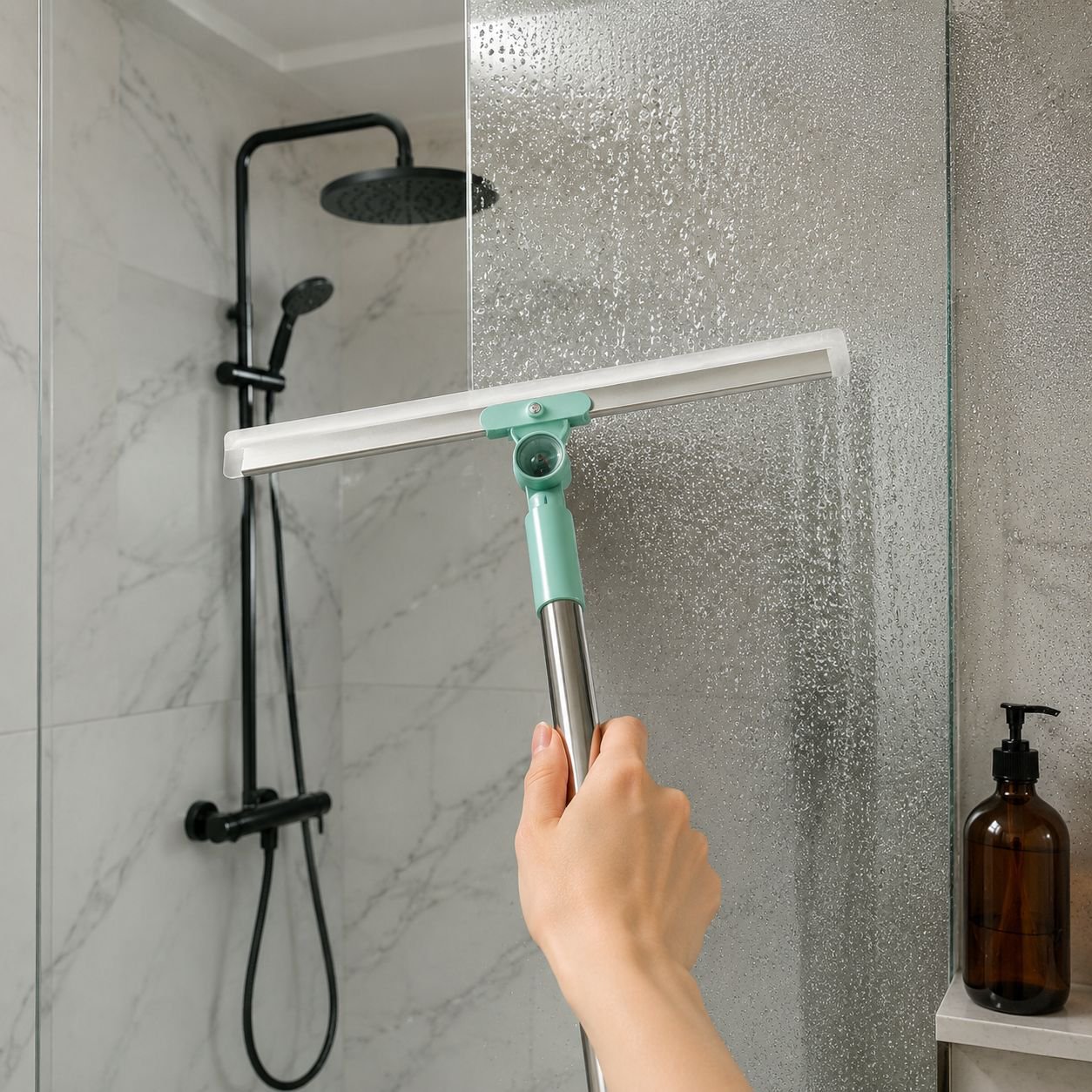 Silicone Bathroom Broom Water Scraper Cleaning Tool