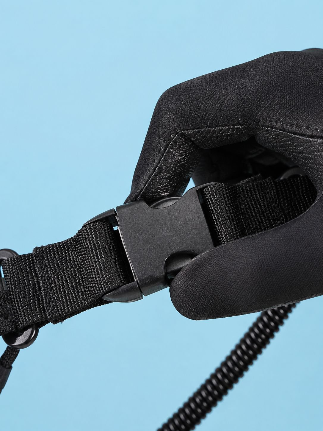 Diving camera lost hand rope TPU spring steel wire anti-lost rope both ends quick release buckle BCD