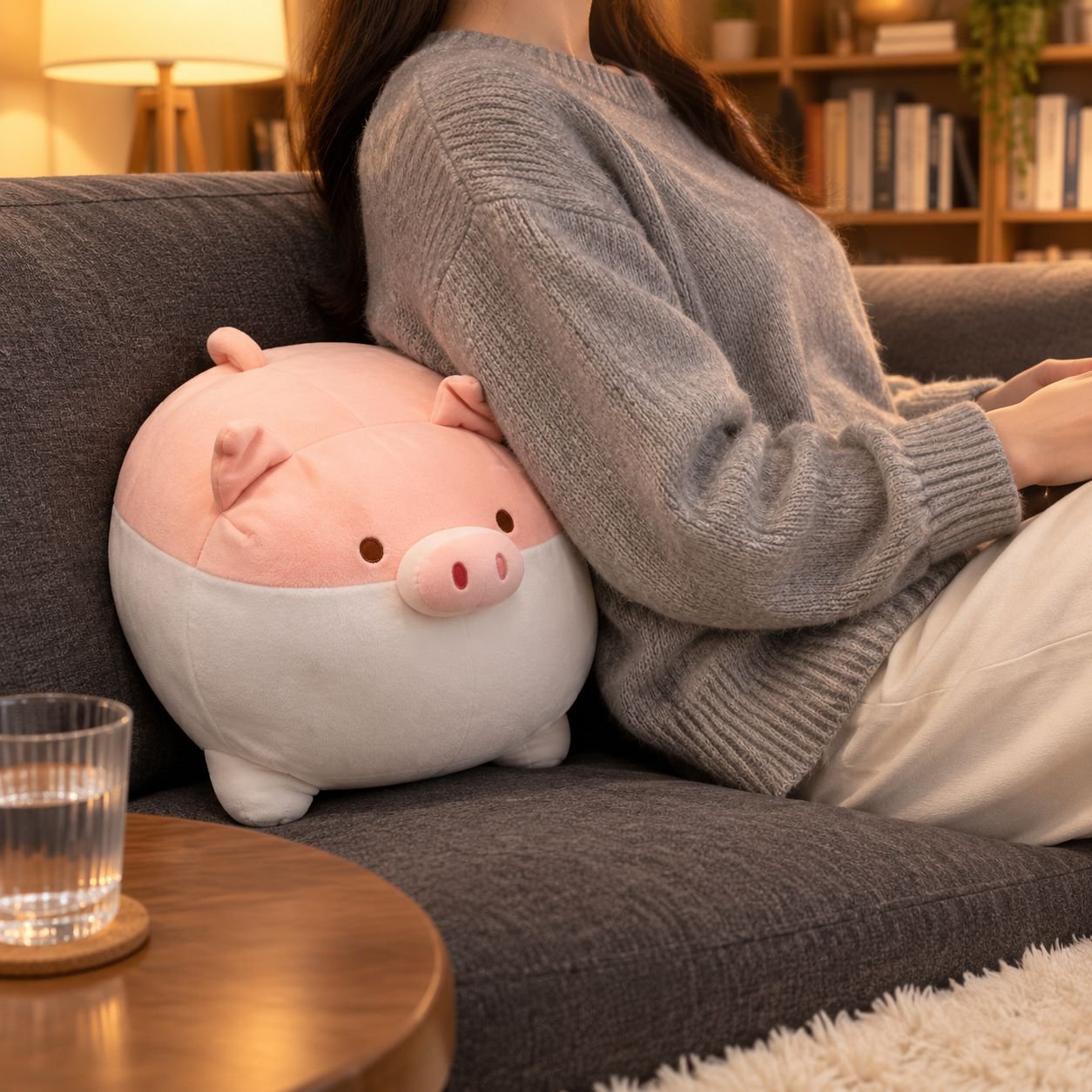 Almohada adorable de tigre y elefante acostados