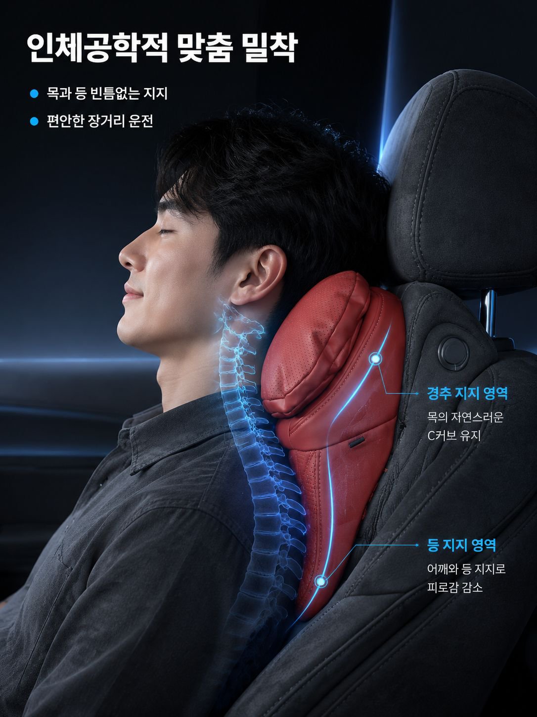 차량용 시트 목 지지 베개