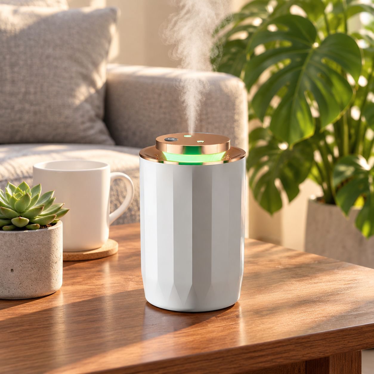 Multifunctional Locomotive-style Humidifier with Aroma Diffuser and Air Purifier