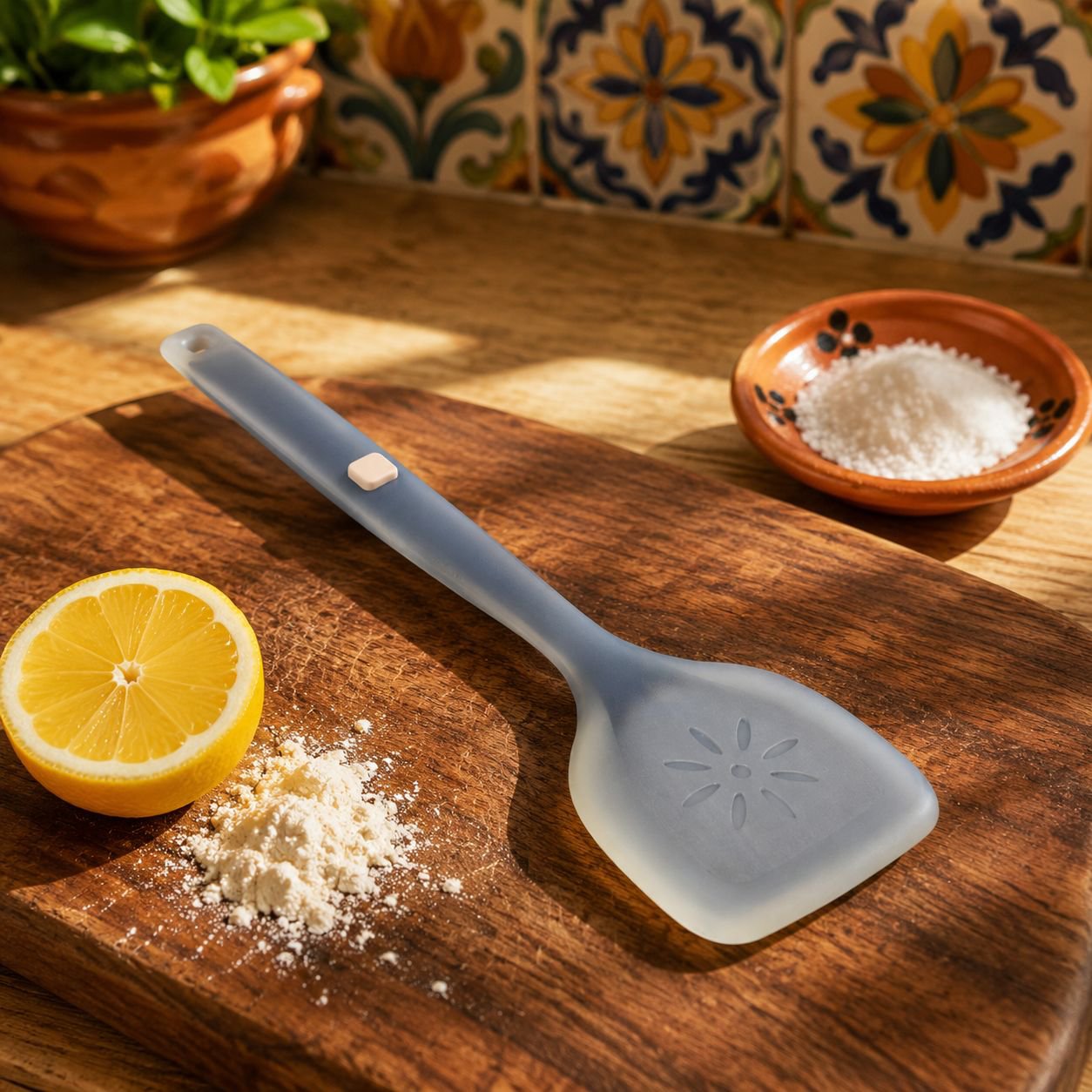 Espátula de cocina de silicona semitransparente