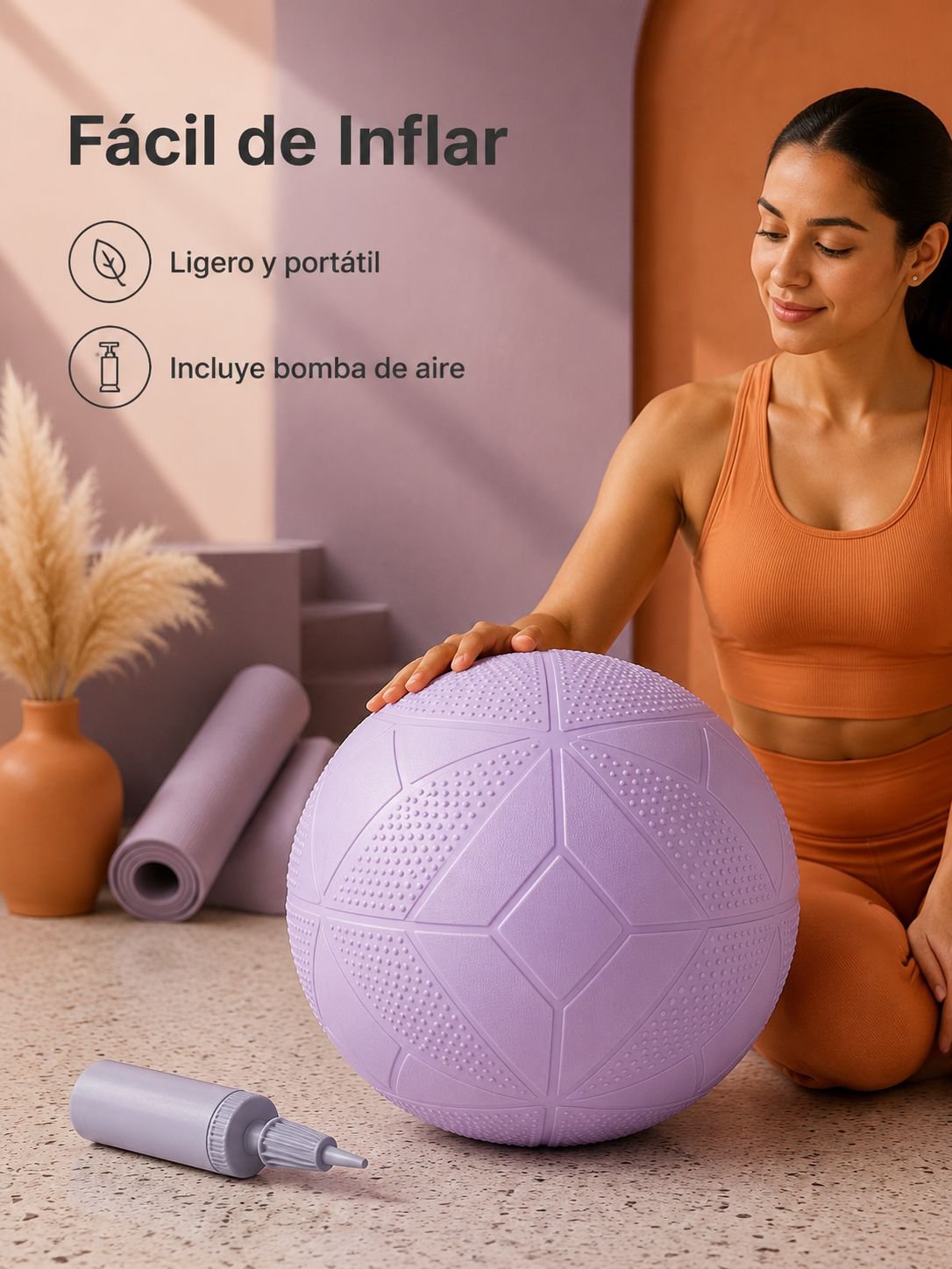 Pelota de yoga antiexplosión reforzada para modelar el cuerpo