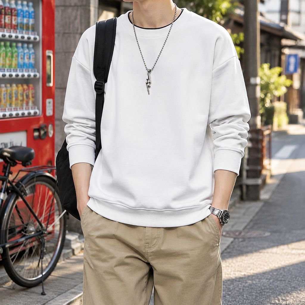 スウェット メンズ 学生 長袖 トップス ラウンドネック プルオーバー ゆったり トップス
