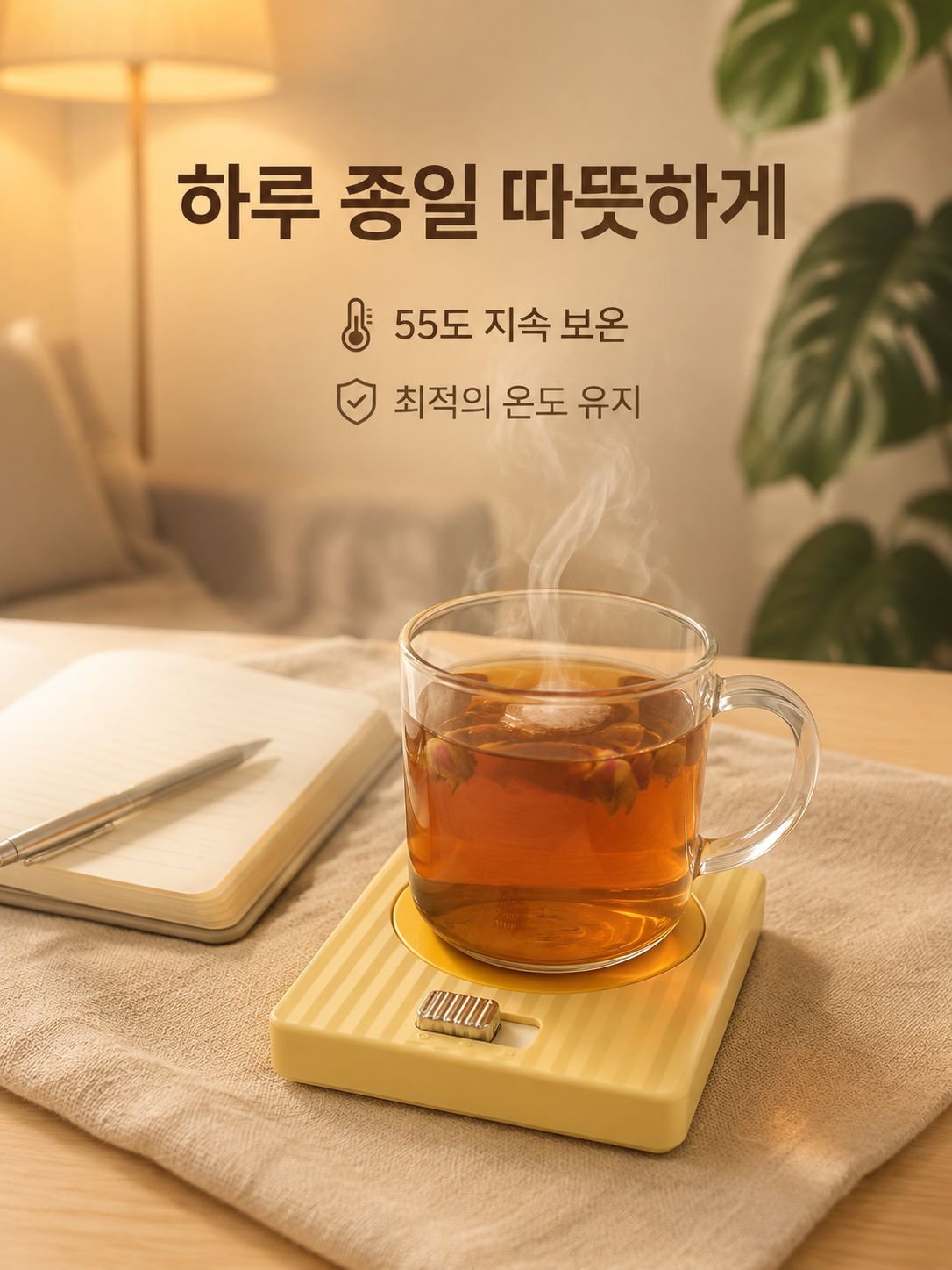 온열 온도 조절 컵받침