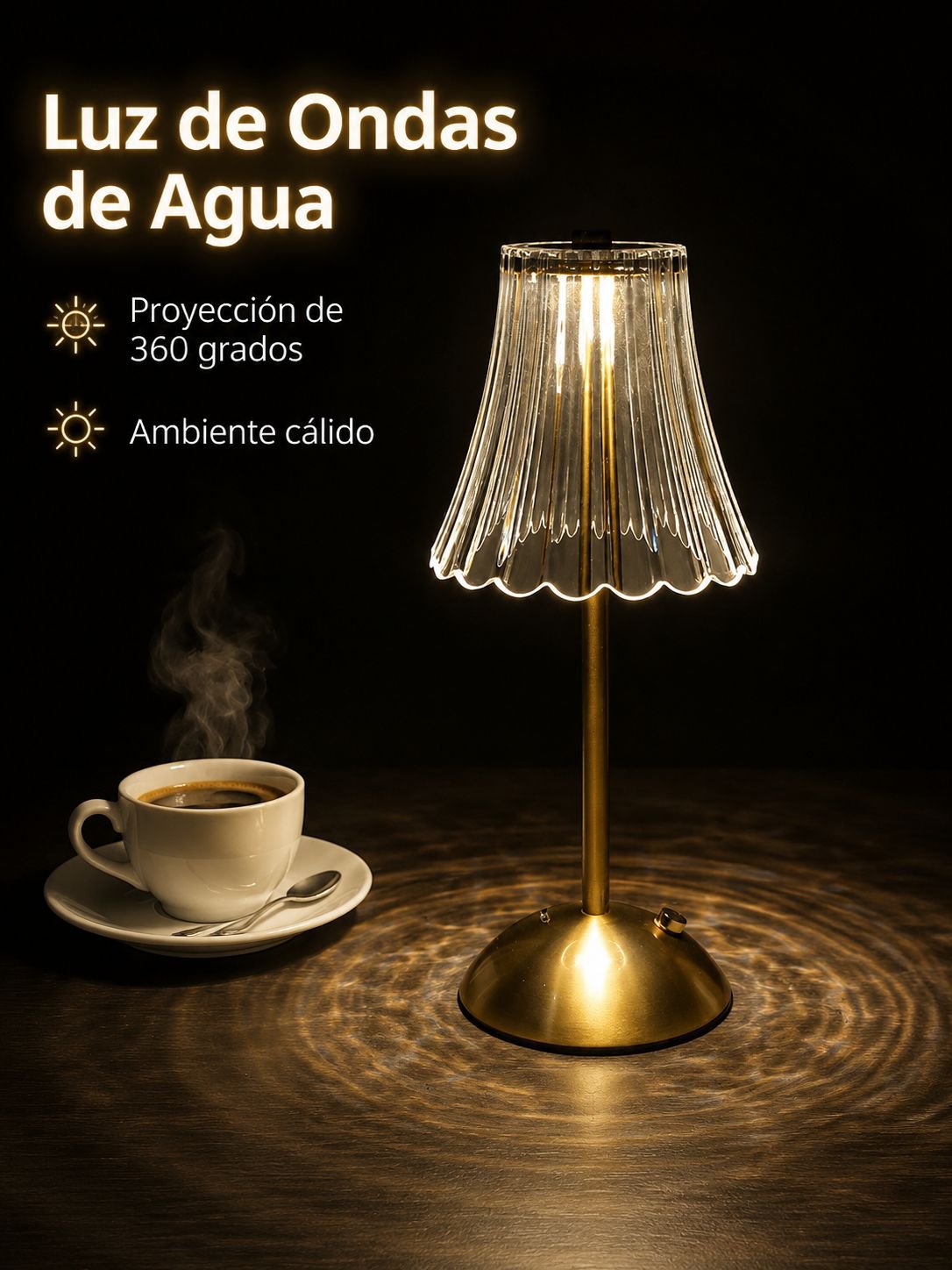 Lámpara de escritorio LED tricolor retro