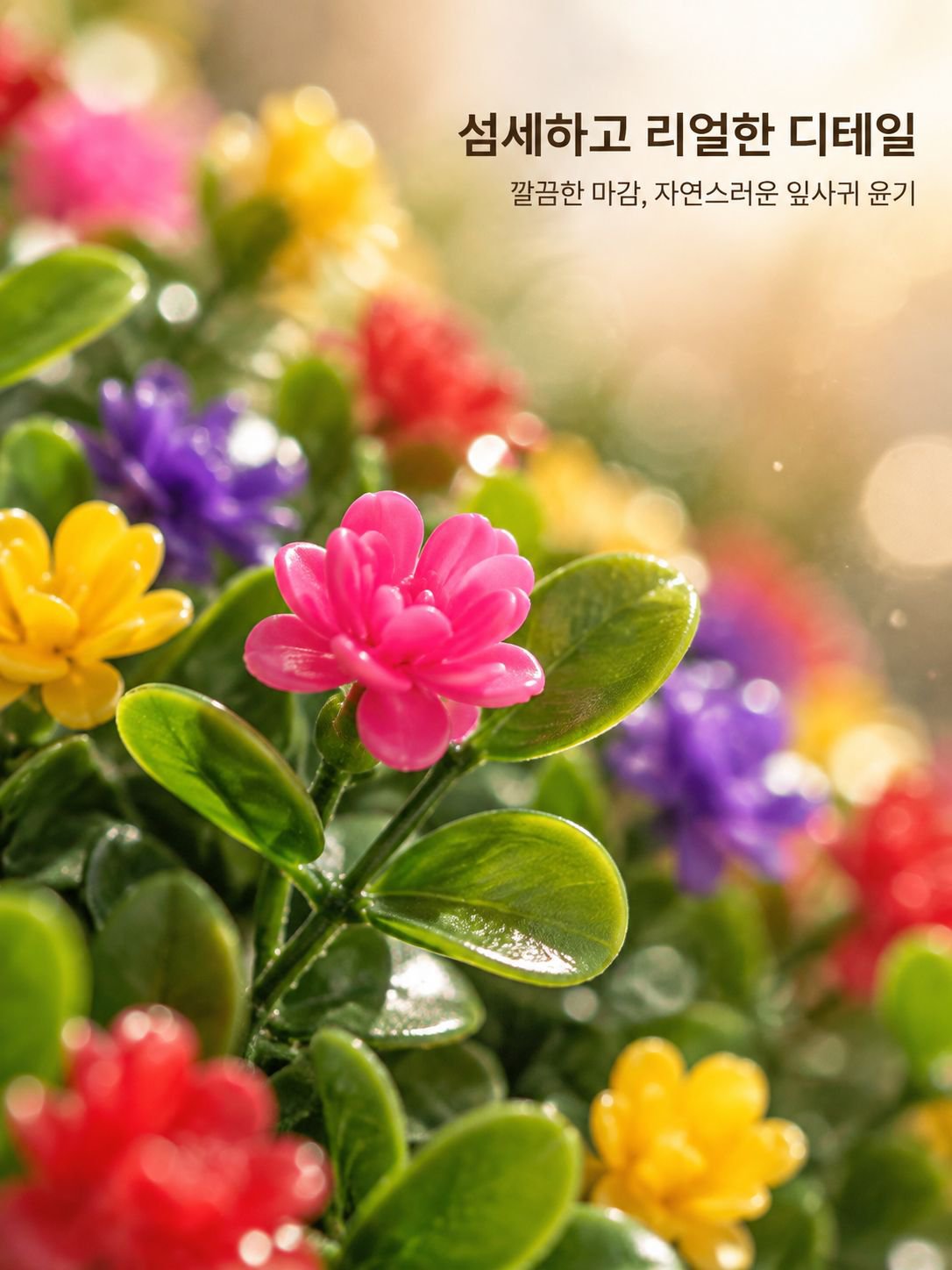 봄여름 컬러풀 유칼립투스 가랜드 문걸이 장식