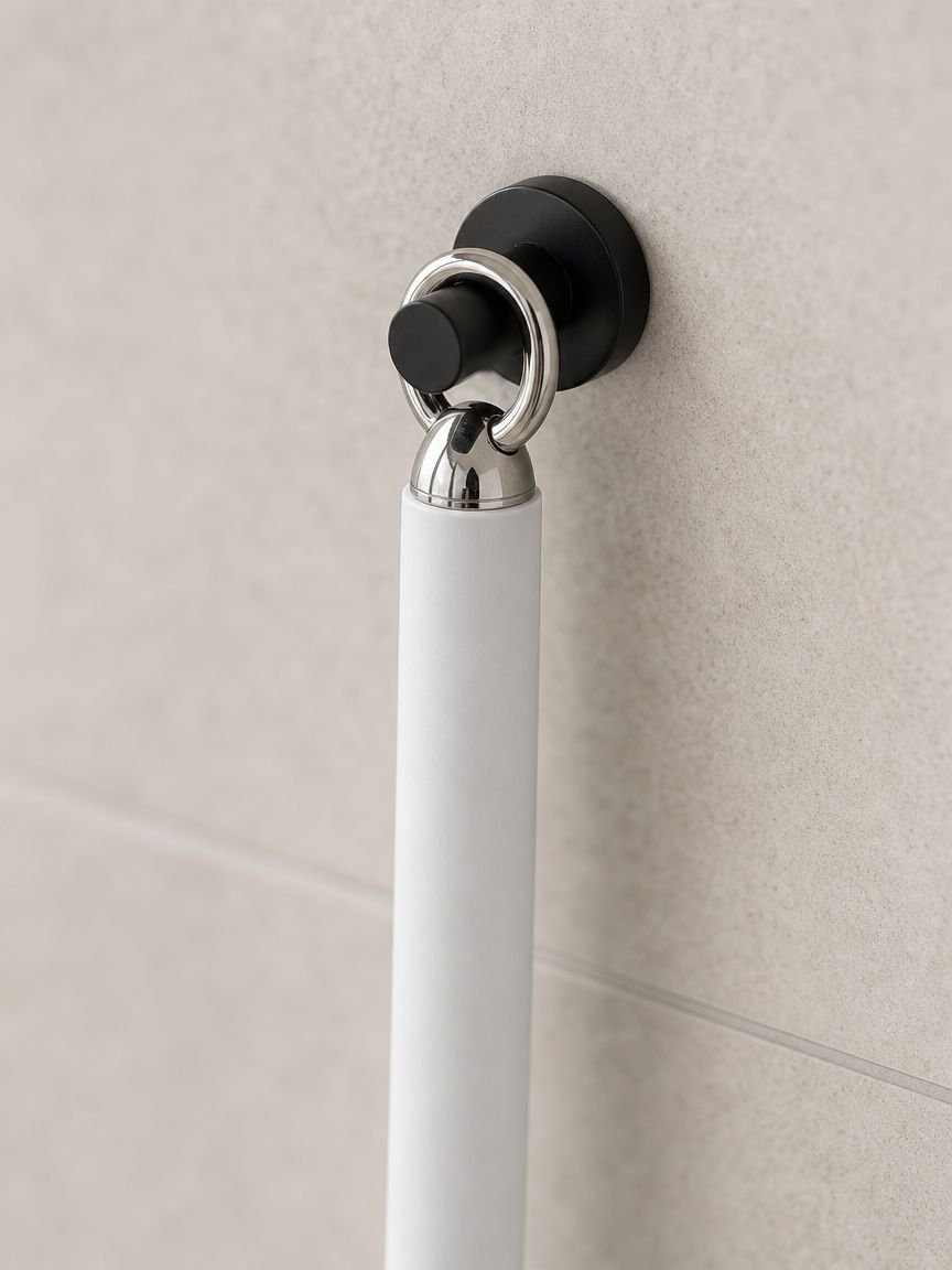 Household window cleaning tool in use