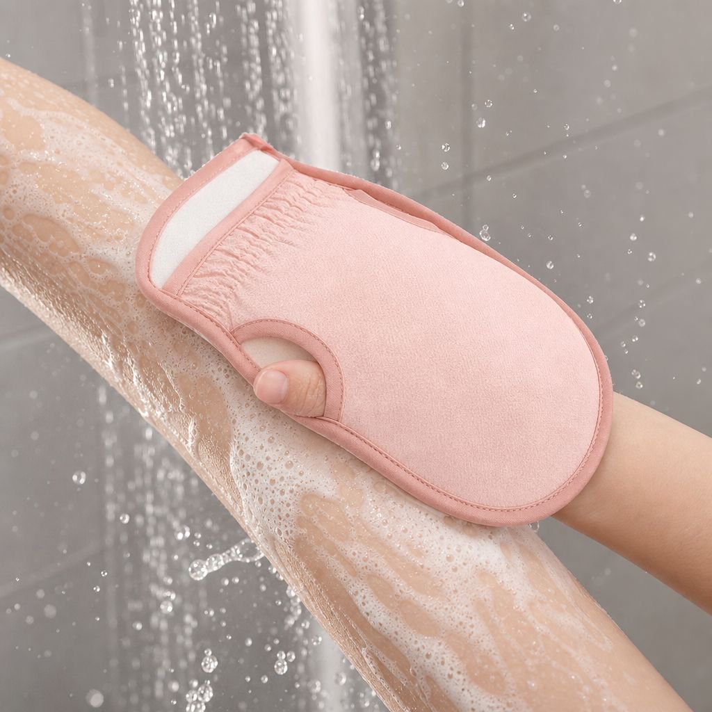 Powerful Exfoliating Bath Glove Back Scrubber Towel