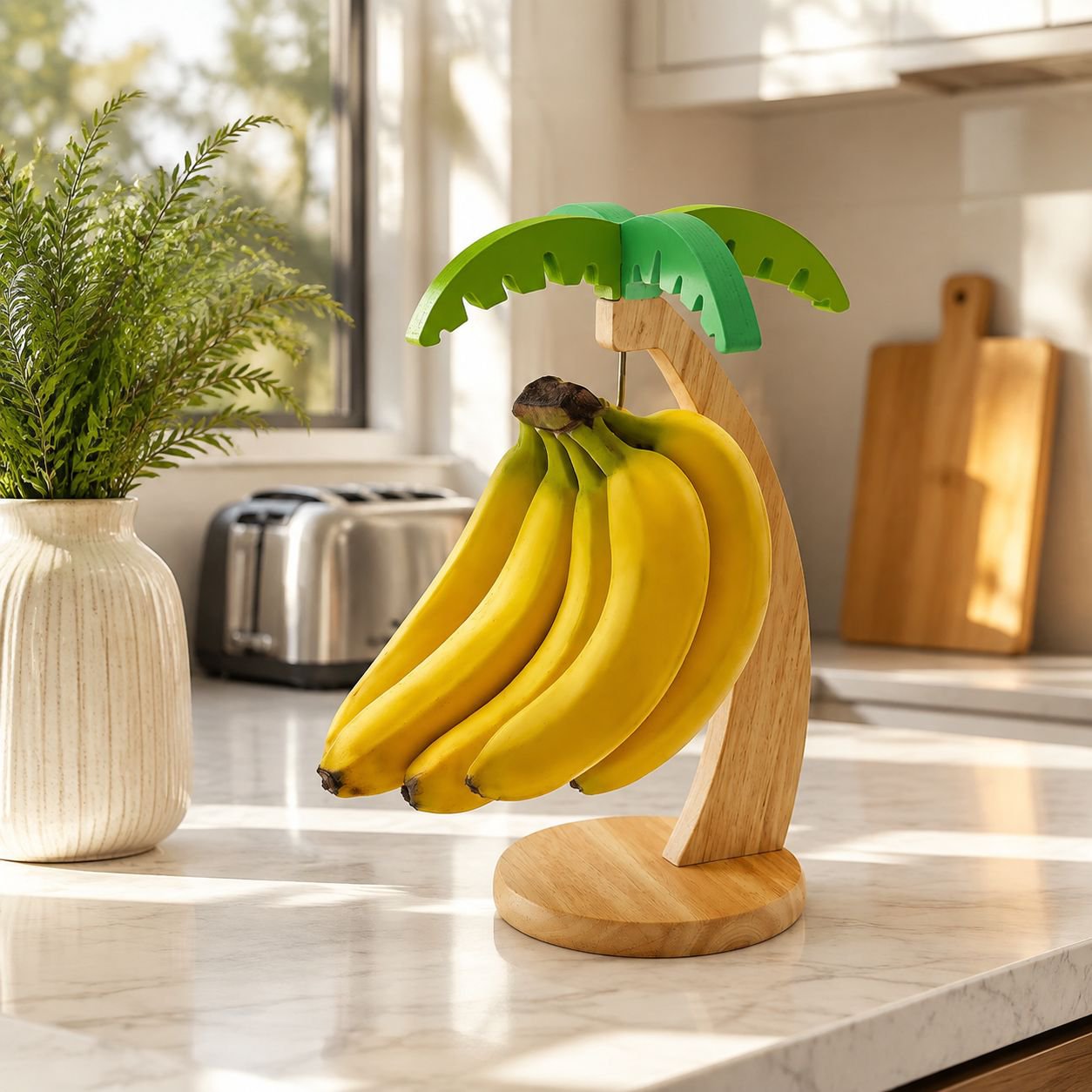 Home Desktop Solid Wood Banana and Fruit Storage Display Rack