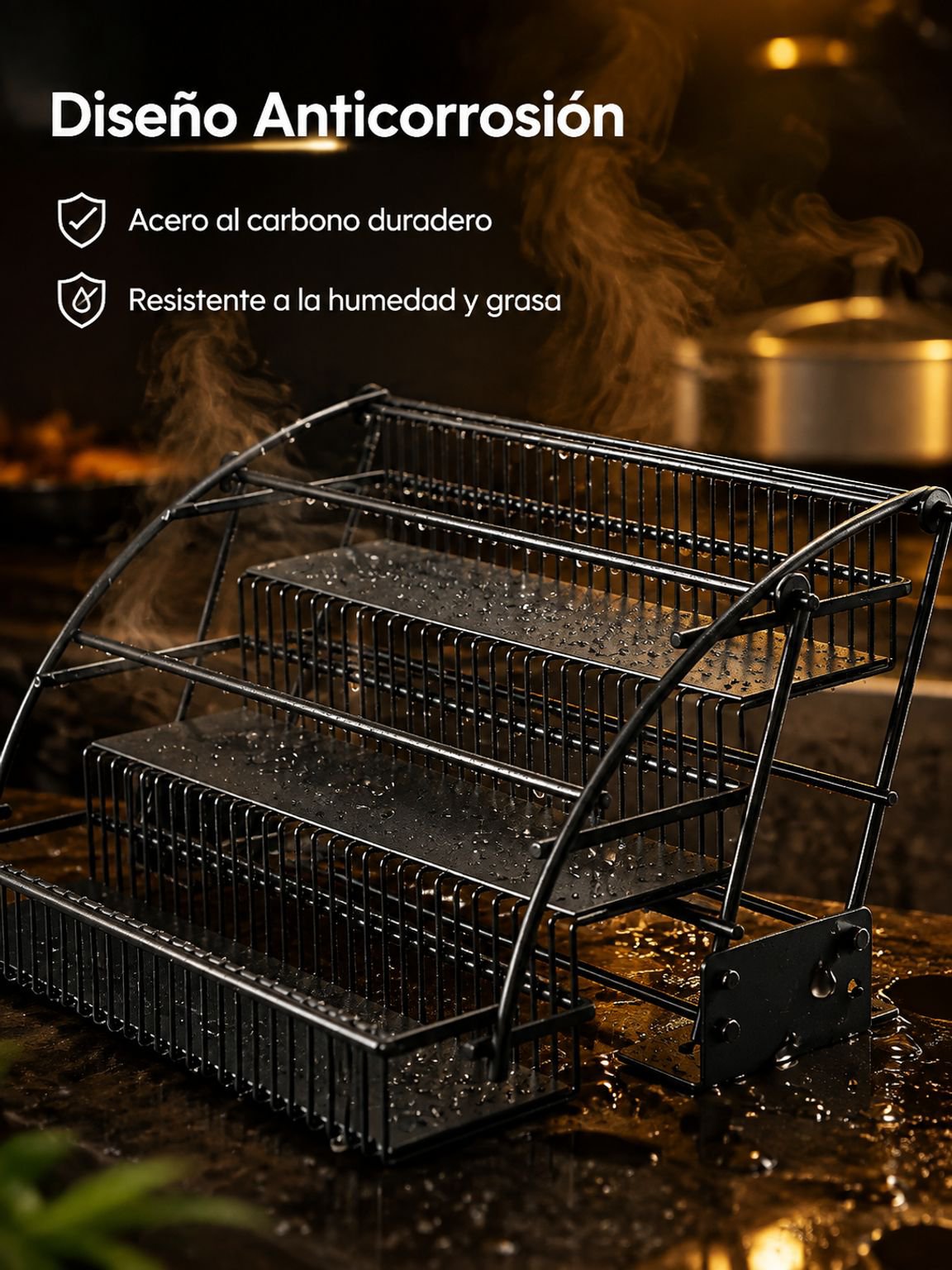 Cesta de almacenamiento elevable para la cocina