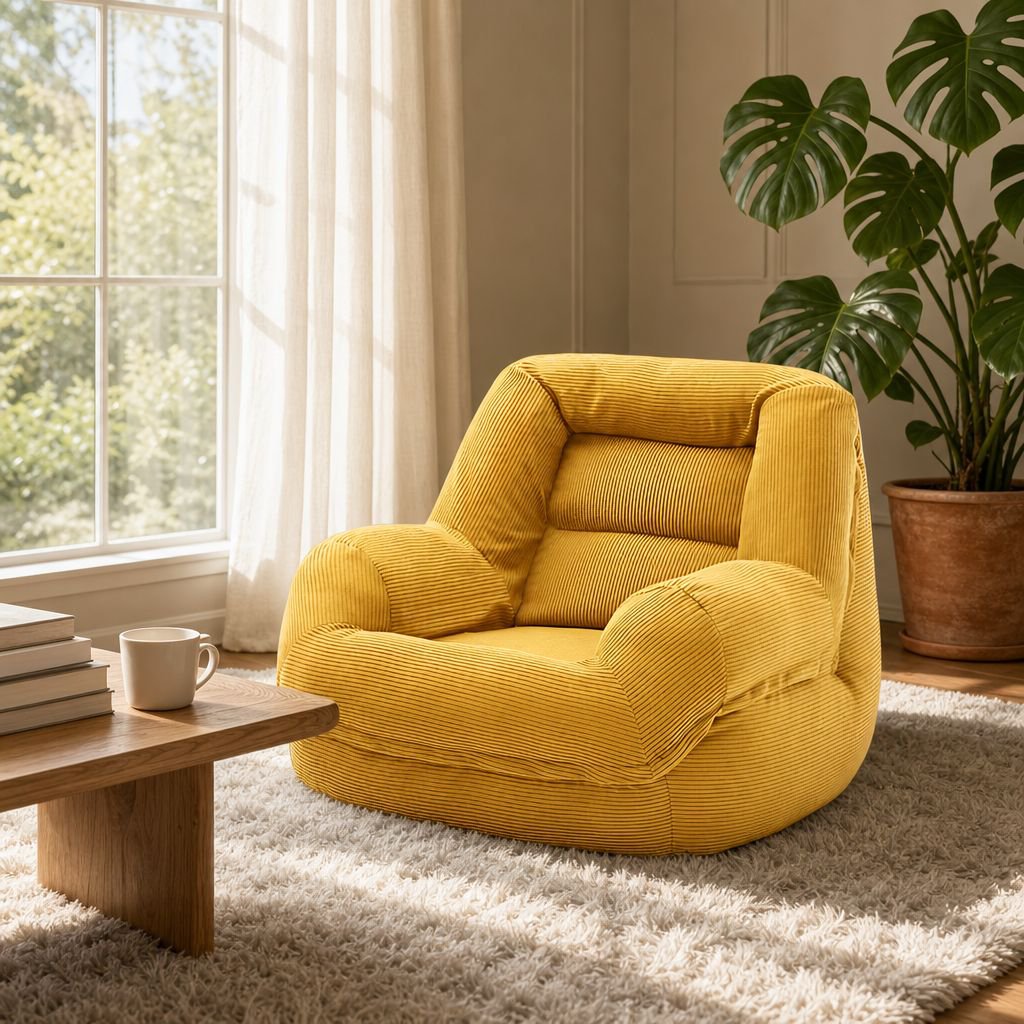 Wowo sofa lazy sofa bean bag tatami balcony bedroom can lie down can lie down girl single sofa fabri