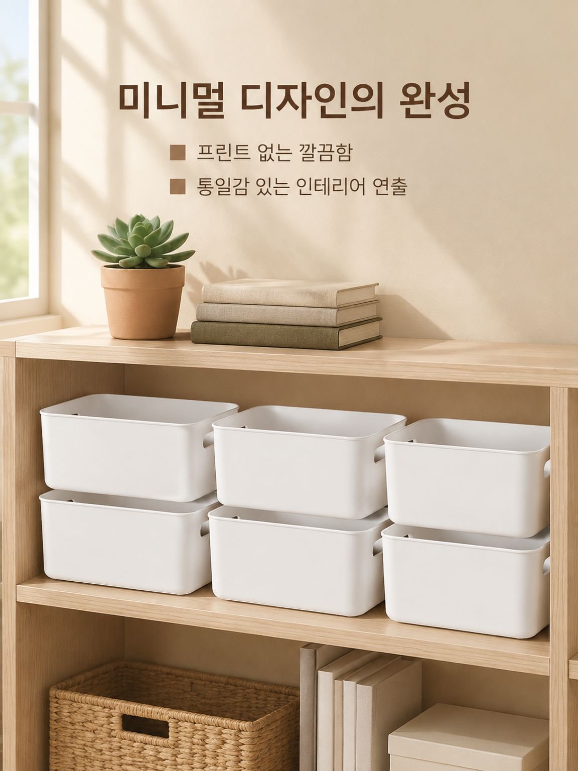 주방용품, 욕실용품 정리에 딱 맞는 플라스틱 수납함.