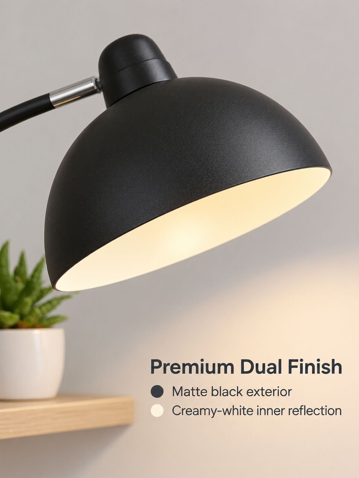 Modern eye-caring floor lamp beside a living room sofa
