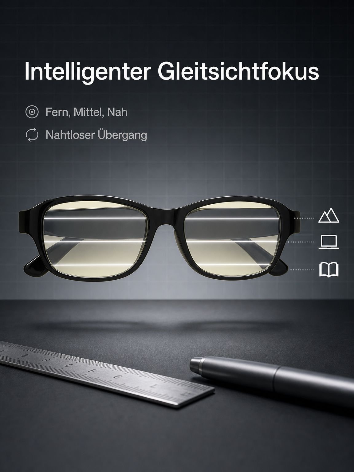  Fashionforward MultiFocus Smart Zoom Reading Glasses – Trendy Adjustable Eyewear