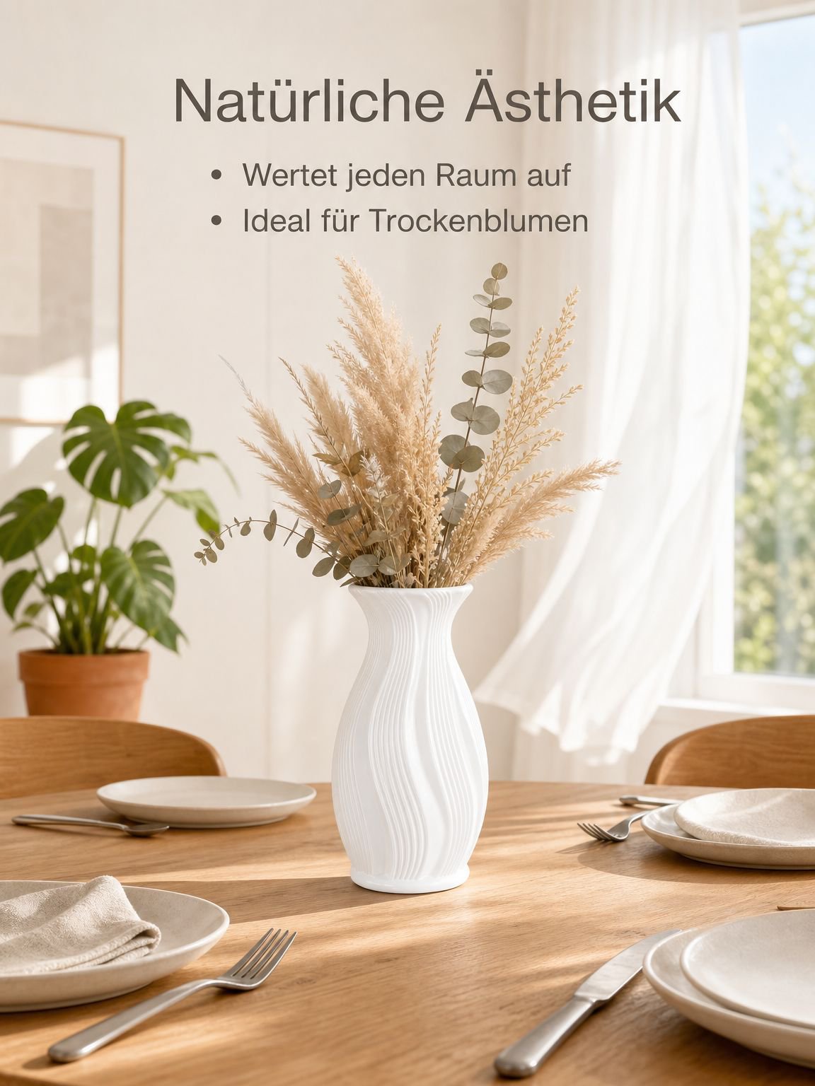 Verkaufsschlager Französische Kunststoffvase mit Farbverlauf Vintage-Kunstblumenvase