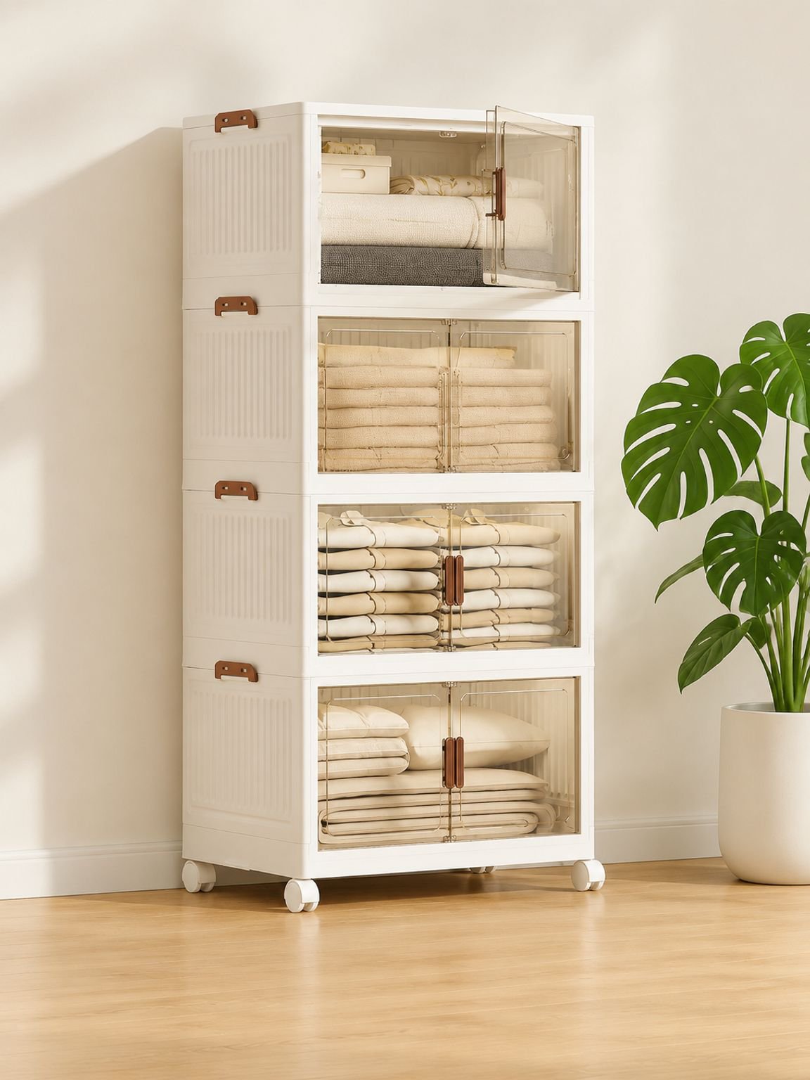 Tall Transparent Multipurpose Storage Cabinet