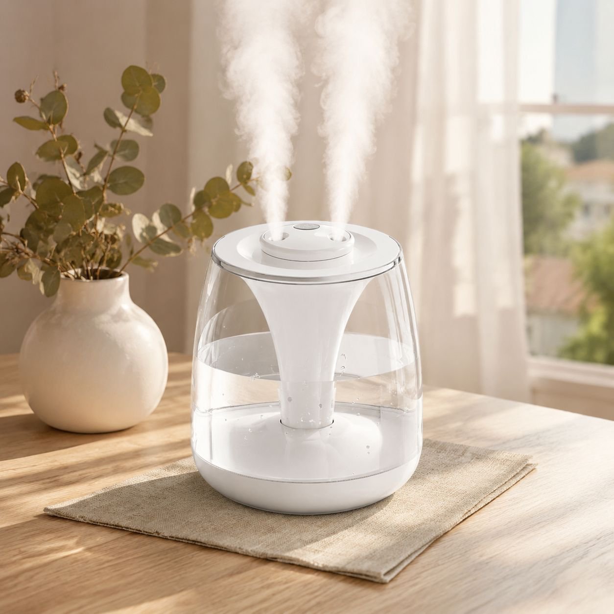 Humidificador de doble pulverización de gran niebla para interiores, pequeño y portátil con USB