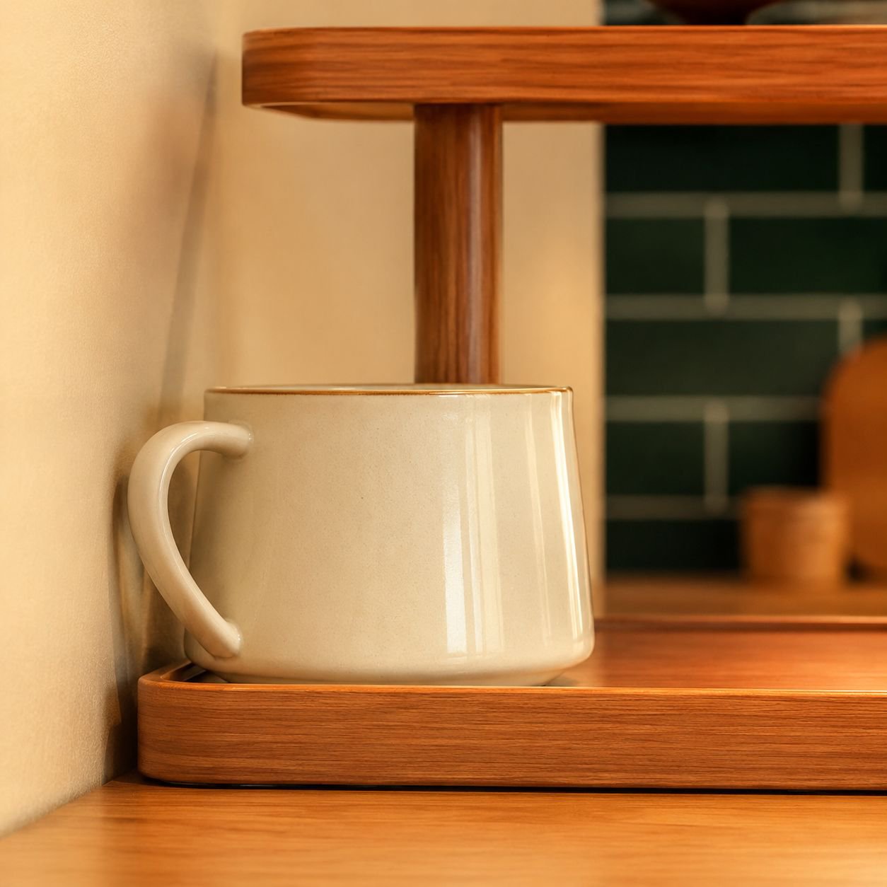 Multi-purpose desktop mug holder for workspace organization