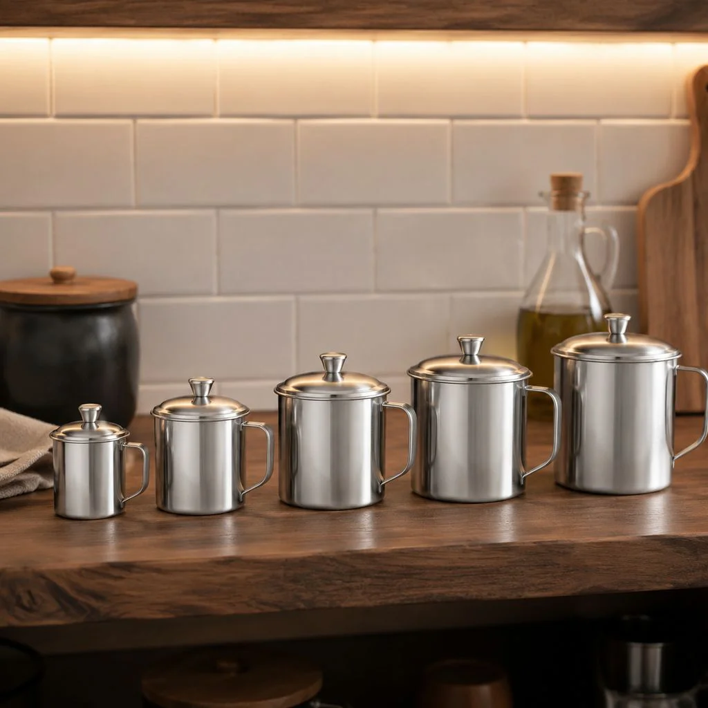 316 Stainless Steel Anti‑scalding Tea Cup with Lid
