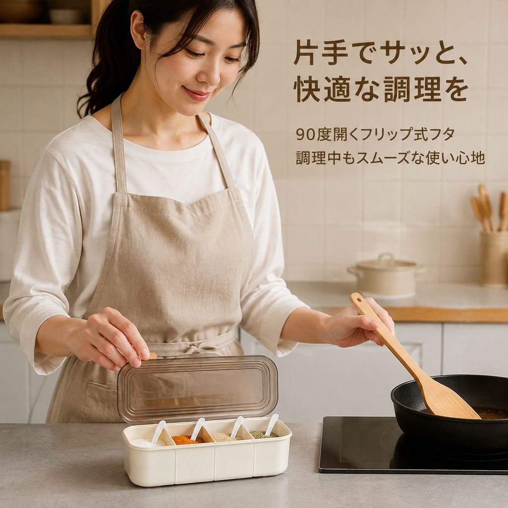 家庭用多仕切りスパイス収納ボックス