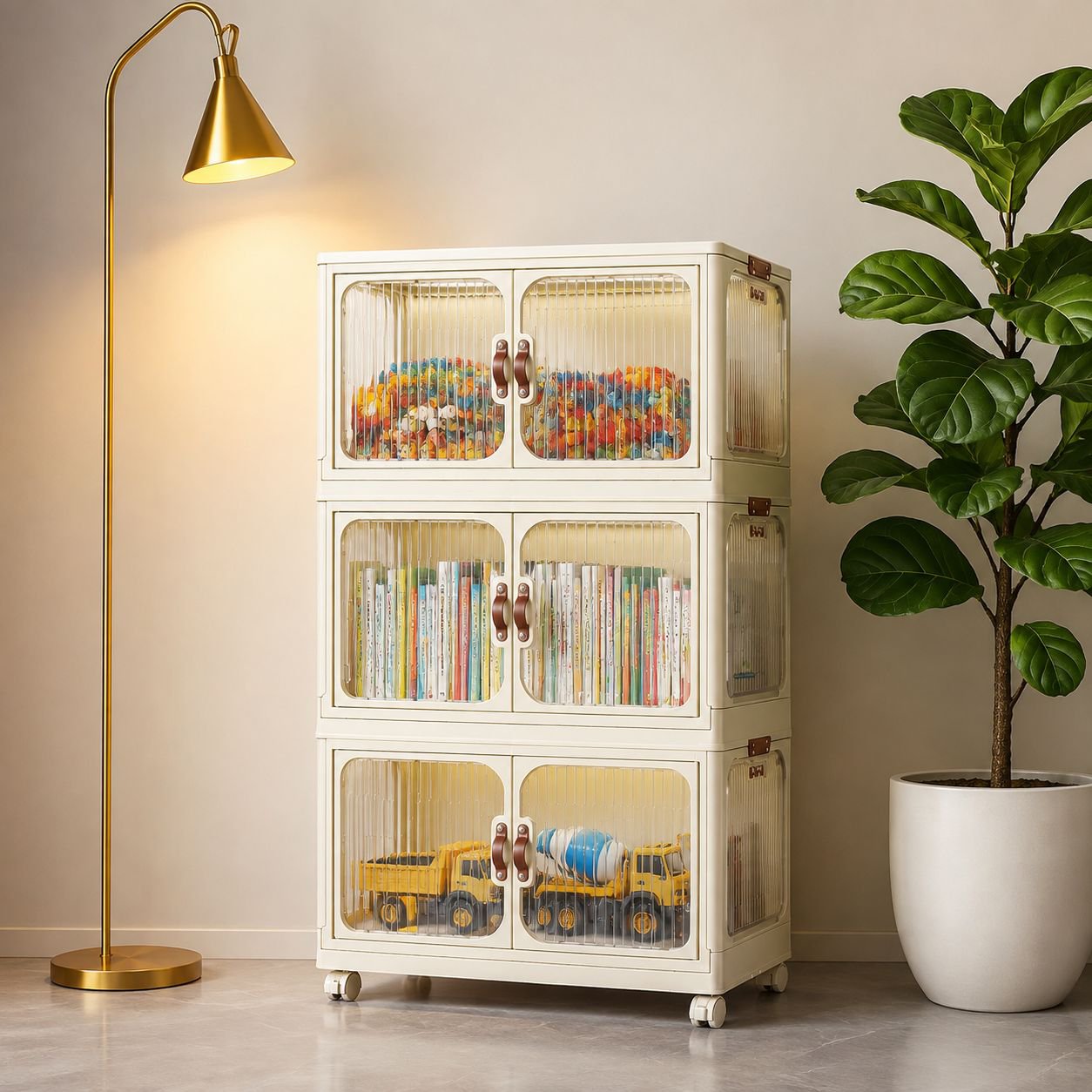 Caja organizadora de juguetes de plástico multifuncional